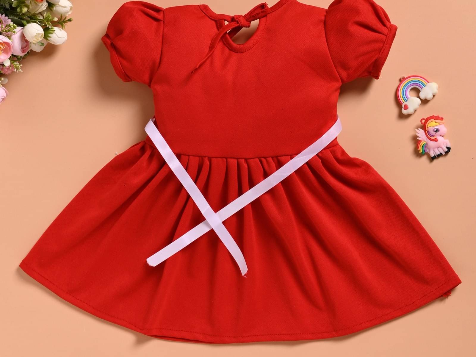 UPTREND VESTURE Cotton Blend Dress For Baby Girls ( Pack of 1 , Pink )     			UPTREND VESTURE Cotton Blend Dress For Baby Girls ( Pack of 1 , Pink )