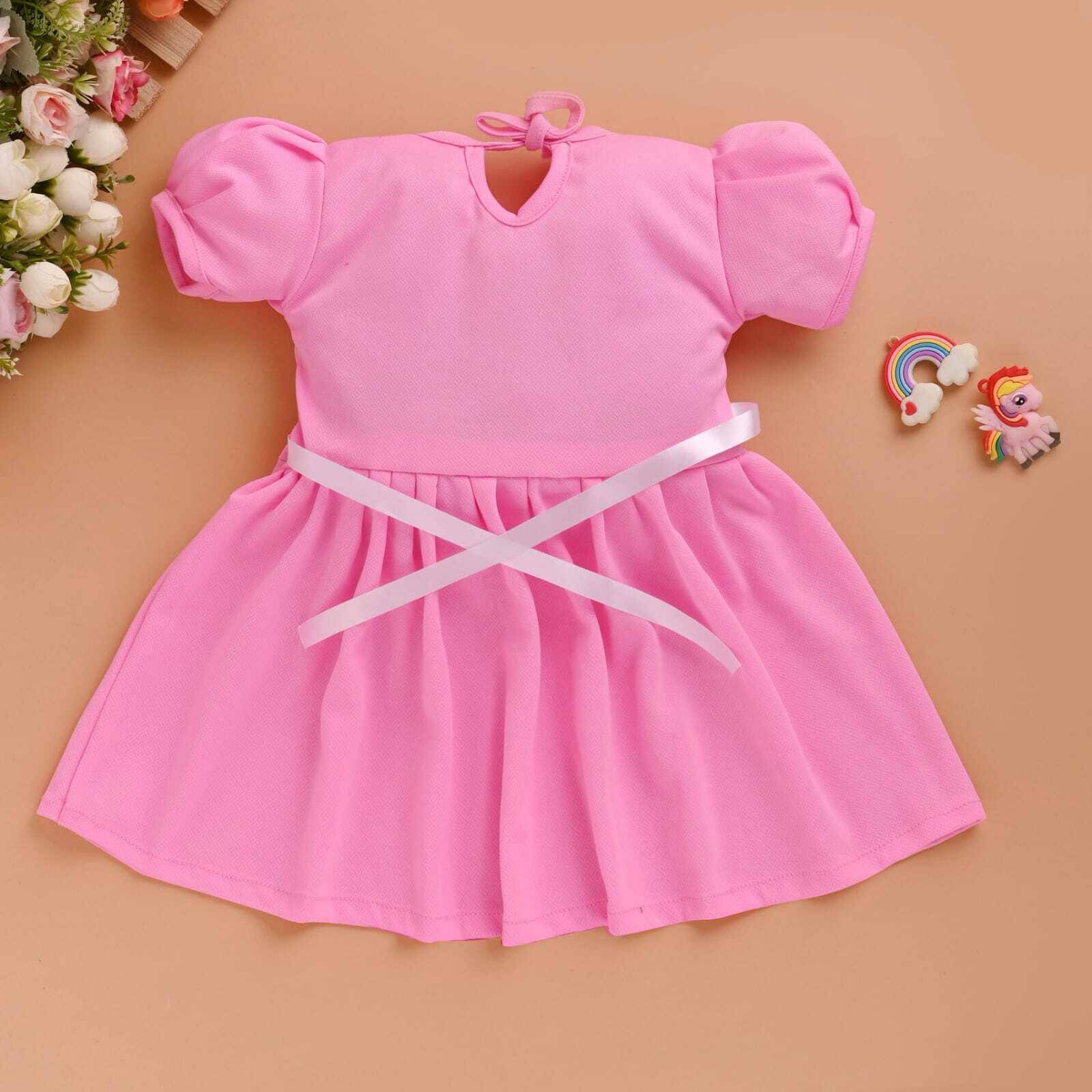 UPTREND VESTURE Cotton Blend Dress For Baby Girls ( Pack of 1 , Pink ) UPTREND VESTURE Cotton Blend Dress For Baby Girls ( Pack of 1 , Pink )