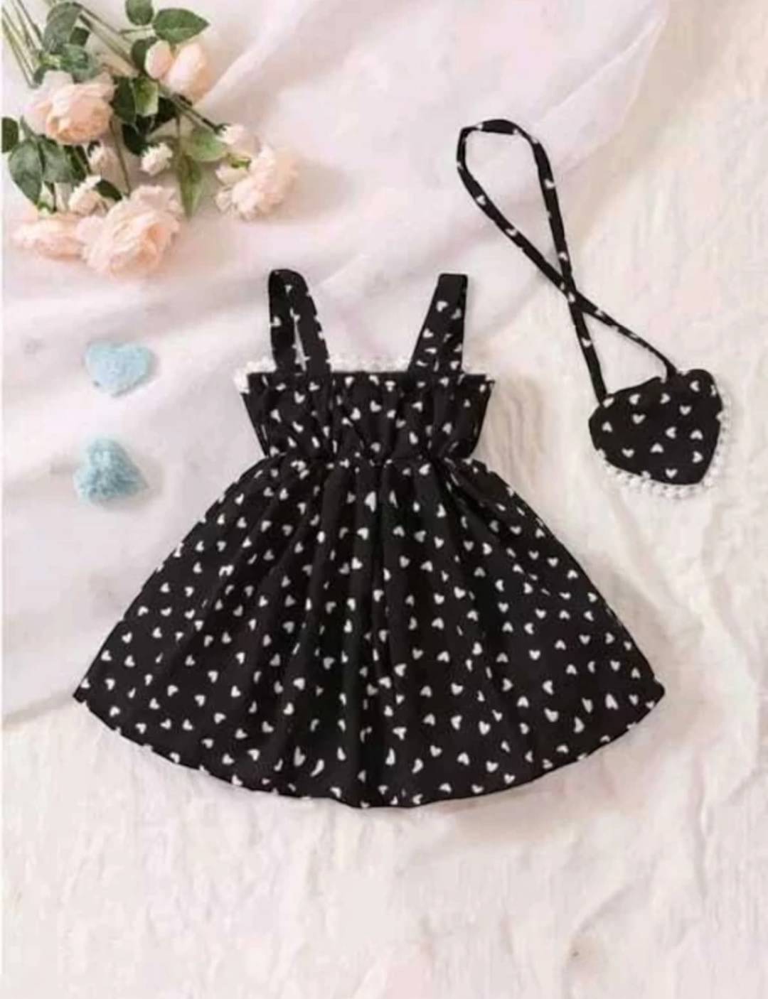     			UPTREND VESTURE Cotton Blend Dress For Baby Girls ( Pack of 1 , Black )
