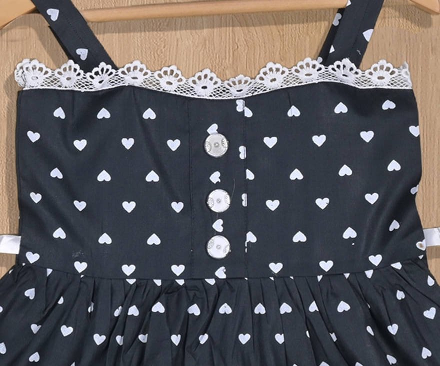 UPTREND VESTURE Cotton Blend Dress For Baby Girls ( Pack of 1 , Black ) UPTREND VESTURE Cotton Blend Dress For Baby Girls ( Pack of 1 , Black )