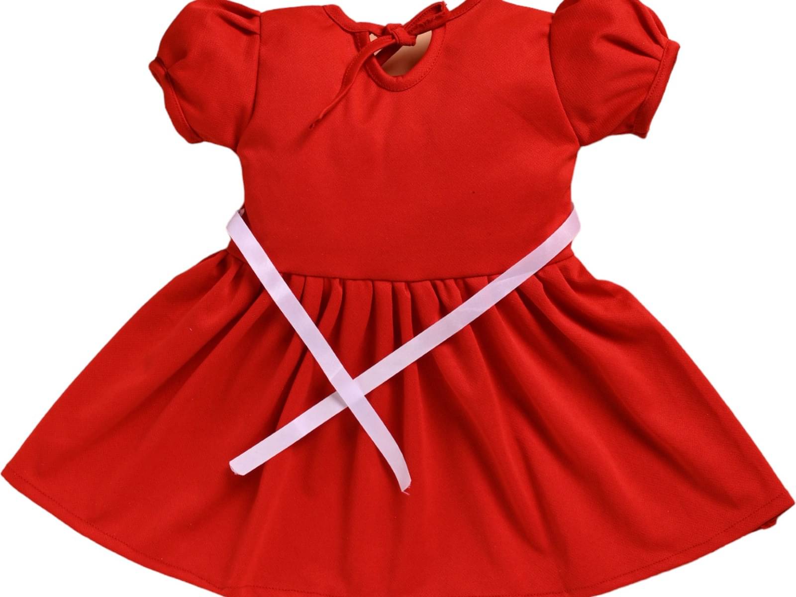     			UPTREND VESTURE Cotton Blend Dress For Baby Girls ( Pack of 1 , Red )