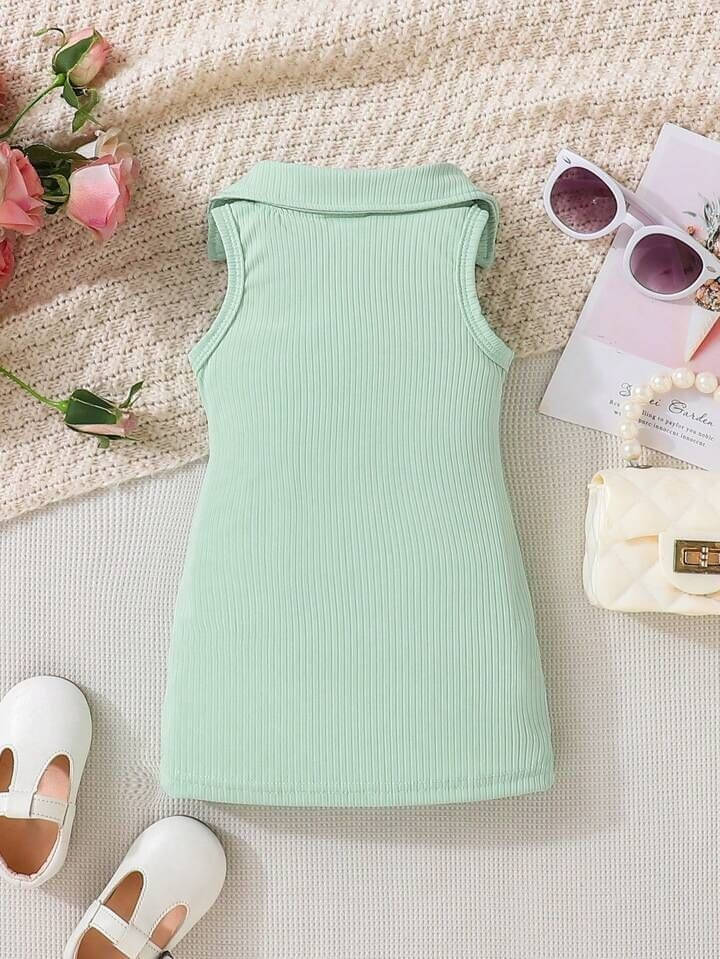     			UPTREND VESTURE Cotton Dress For Girls ( Pack of 1 , Light Green )