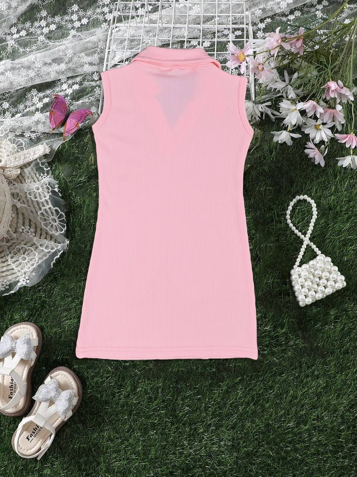 UPTREND VESTURE Crepe Dress For Baby Girls ( Pack of 1 , Pink ) UPTREND VESTURE Crepe Dress For Baby Girls ( Pack of 1 , Pink )