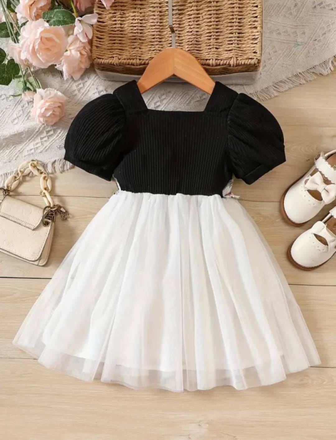 UPTREND VESTURE Net Dress For Girls ( Pack of 1 , Black ) UPTREND VESTURE Net Dress For Girls ( Pack of 1 , Black )