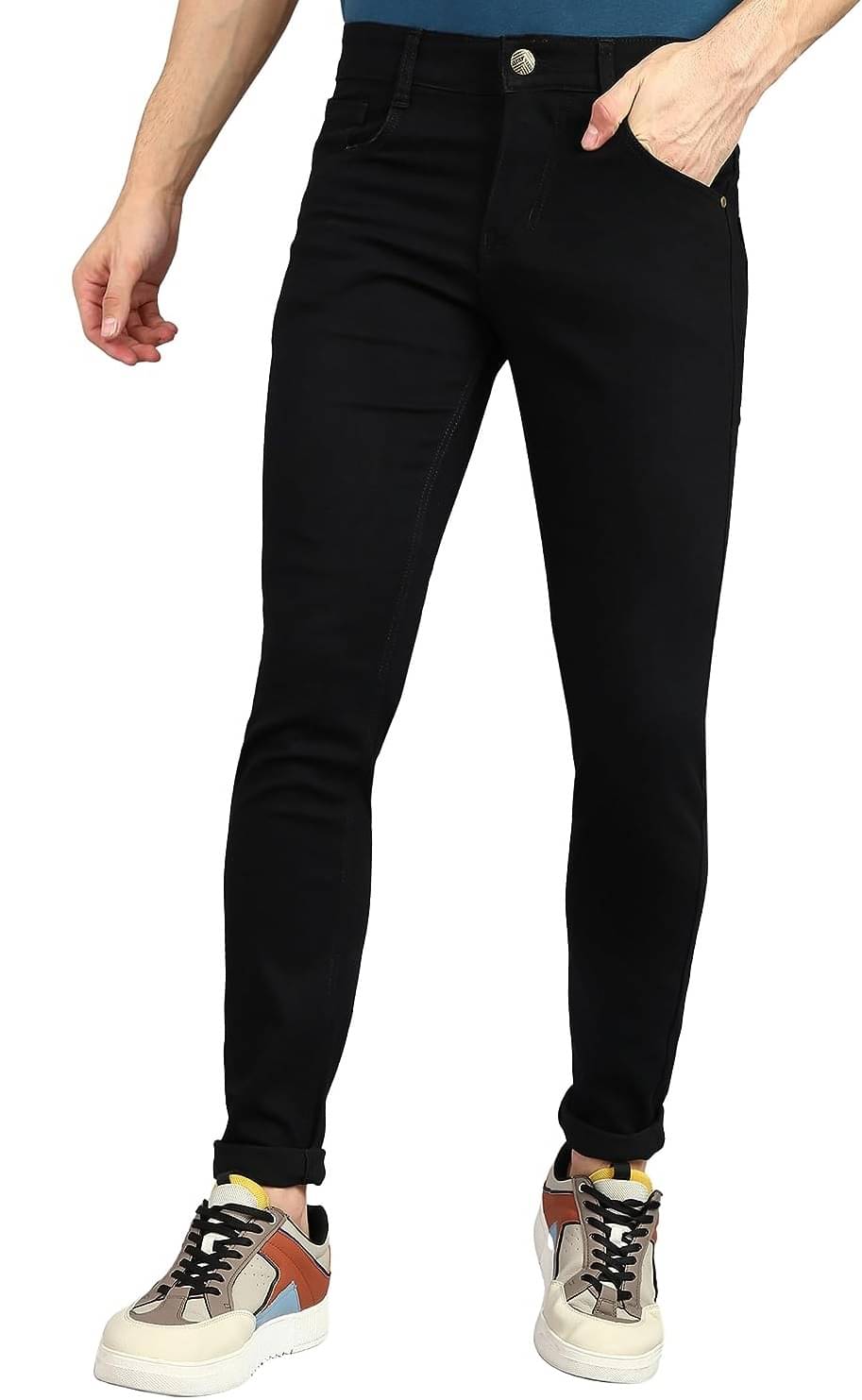 WHATON Regular Fit Tapered Men's Jeans - Black ( Pack of 1 )     			WHATON Regular Fit Tapered Men's Jeans - Black ( Pack of 1 )