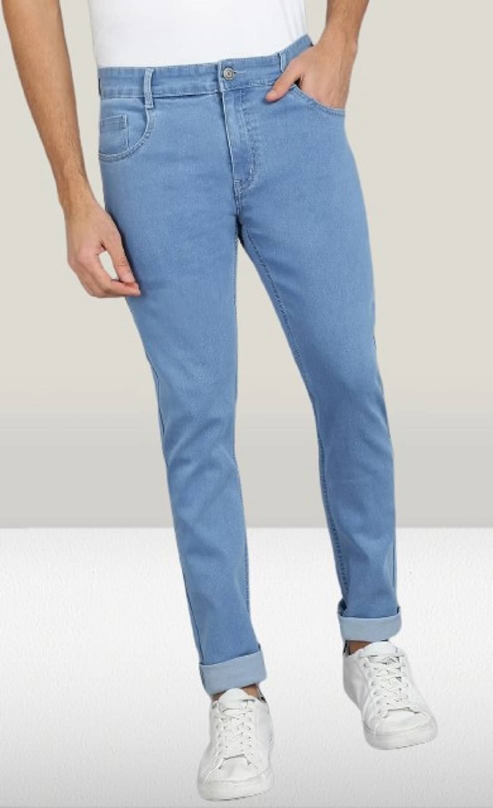 WHATON Slim Fit Washed Men's Jeans - Blue ( Pack of 1 ) WHATON Slim Fit Washed Men's Jeans - Blue ( Pack of 1 )