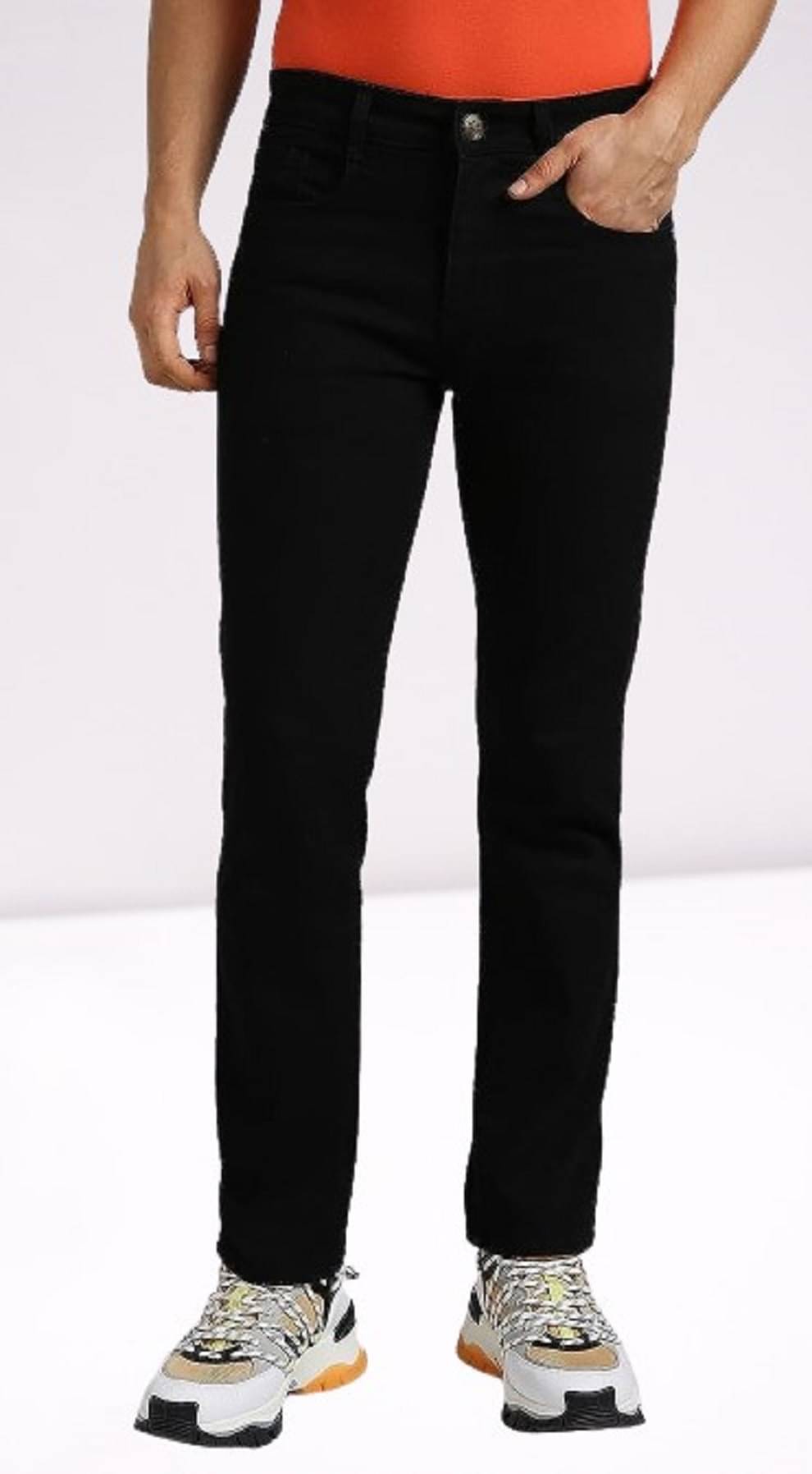 WHATON Slim Fit Washed Men's Jeans - Black ( Pack of 1 )     			WHATON Slim Fit Washed Men's Jeans - Black ( Pack of 1 )
