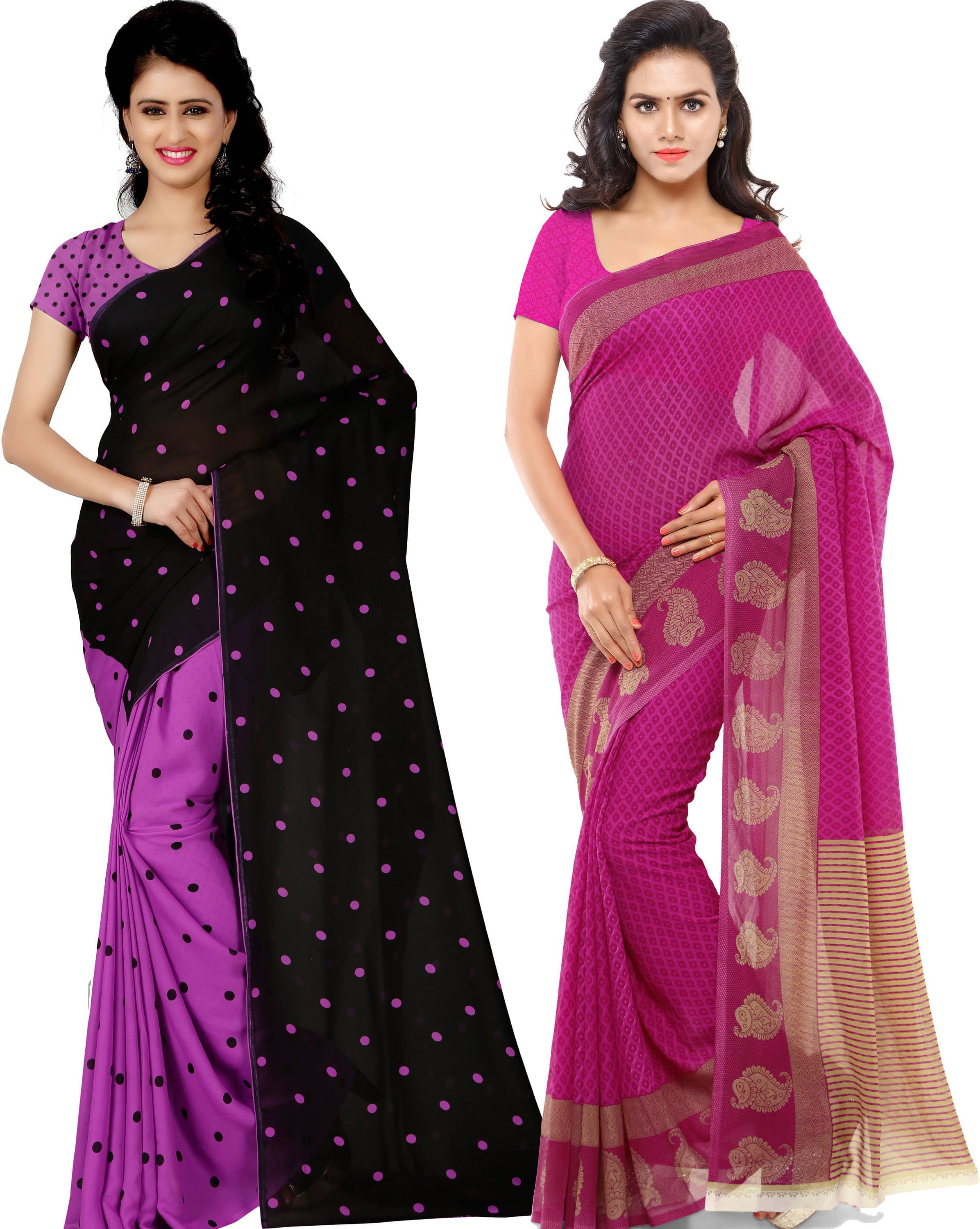ANAND SAREES Georgette Printed Saree With Unstitched Blouse Piece ( Multicolor )     			ANAND SAREES Georgette Printed Saree With Unstitched Blouse Piece ( Multicolor )