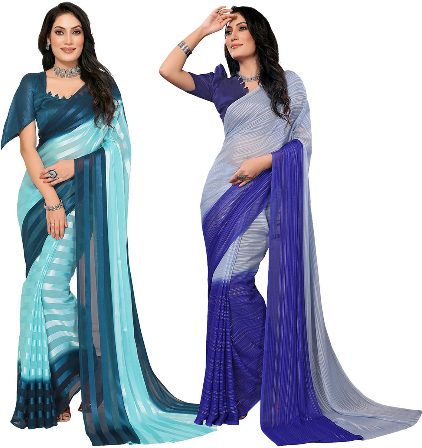 ANAND SAREES Satin Printed Saree With Unstitched Blouse Piece ( Multicolor ) ANAND SAREES Satin Printed Saree With Unstitched Blouse Piece ( Multicolor )