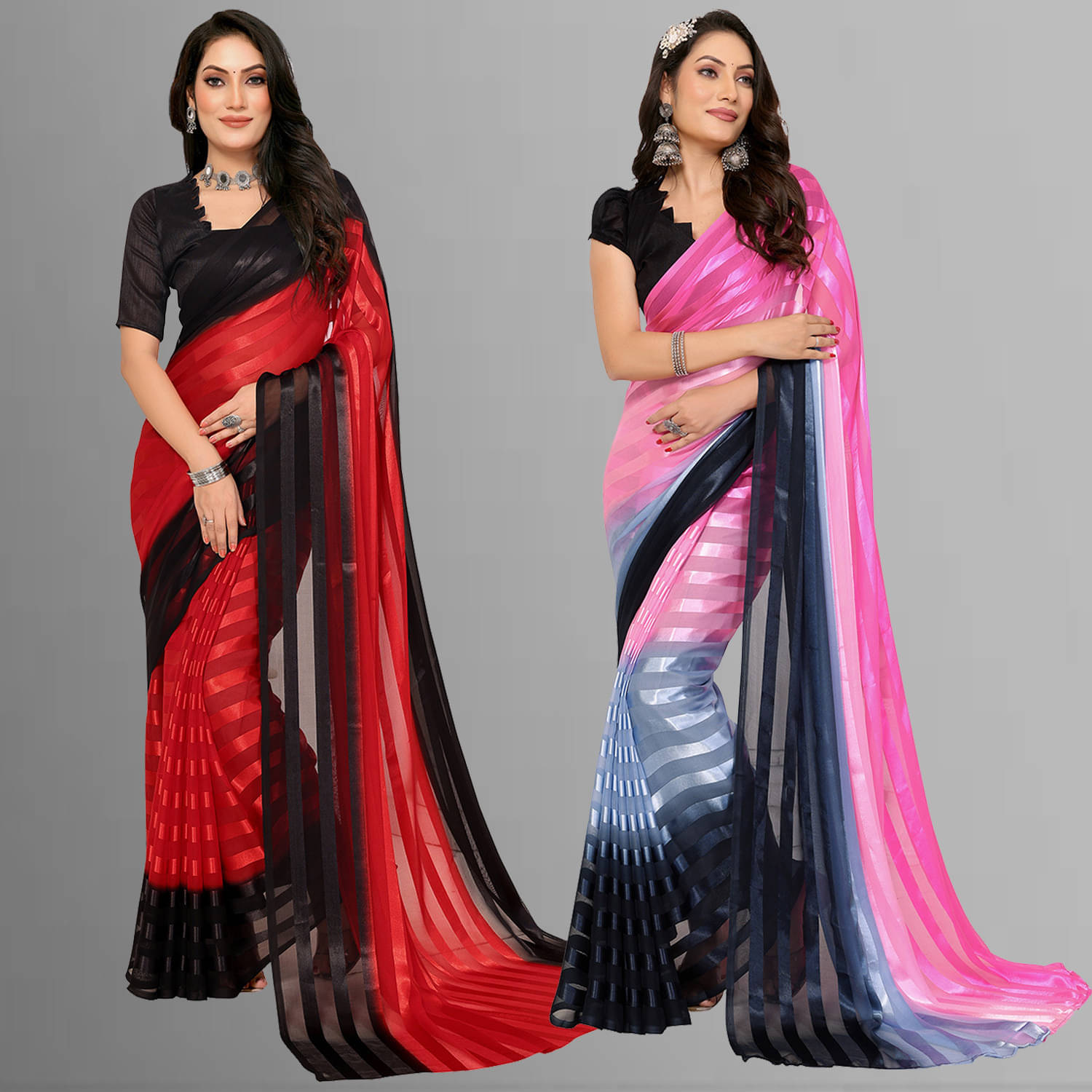 ANAND SAREES Satin Self Design Saree With Unstitched Blouse Piece ( Multicolor ) ANAND SAREES Satin Self Design Saree With Unstitched Blouse Piece ( Multicolor )