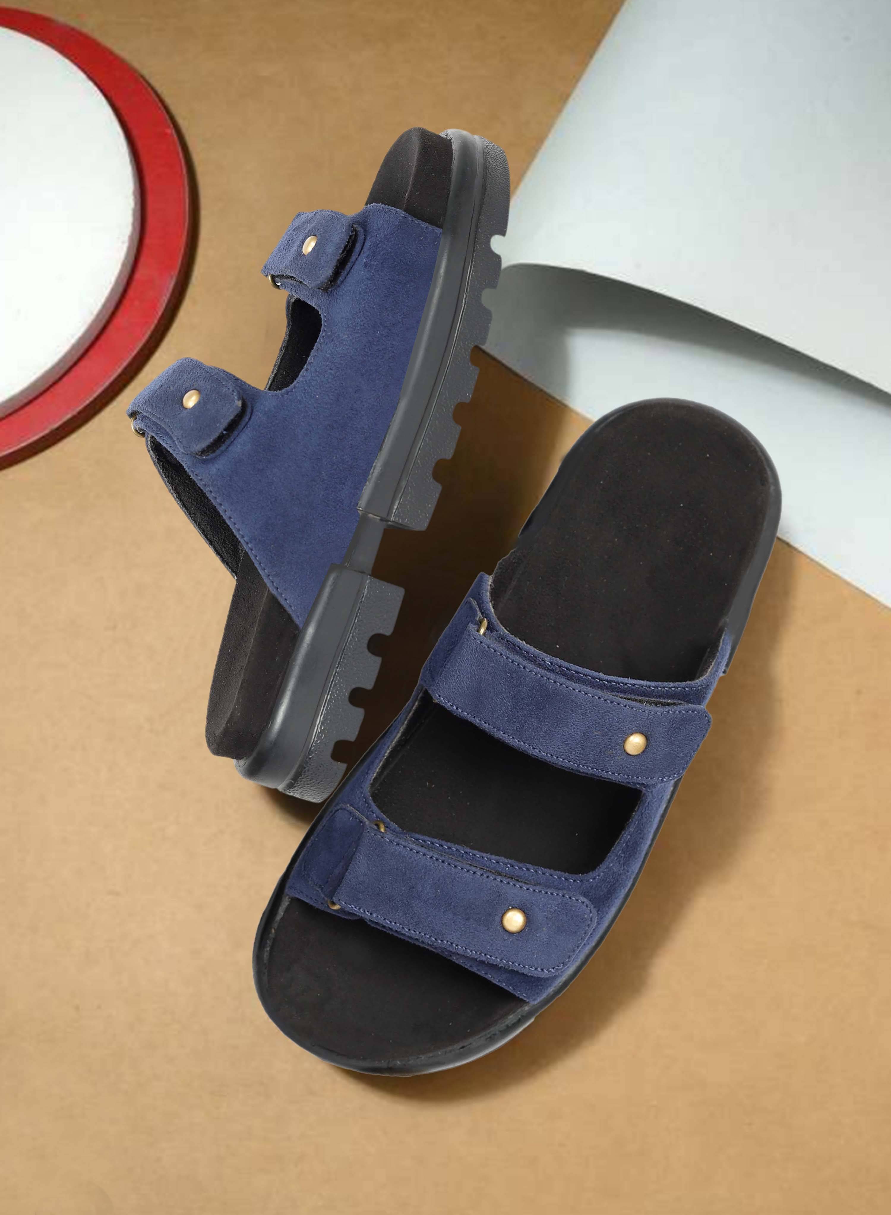     			Aadi Blue Men's Slide Flip Flop