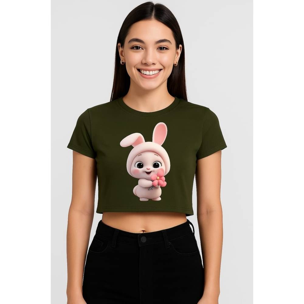 Bhujwaal Women's Cotton Crop Top ( Olive ) Bhujwaal Women's Cotton Crop Top ( Olive )