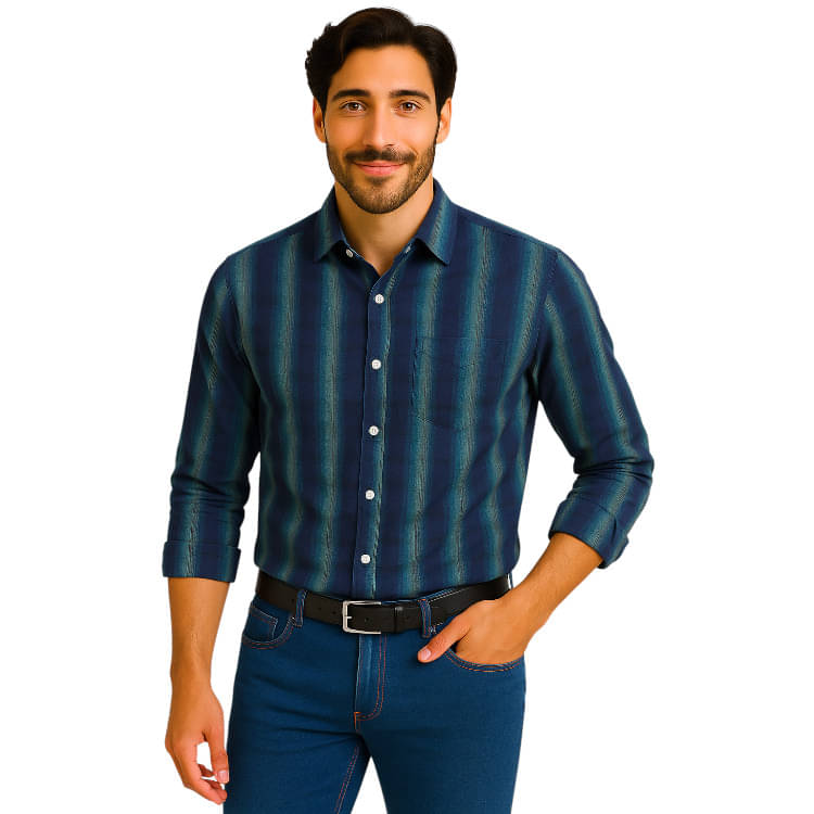     			FABRIZER 100% Cotton Regular Fit Striped Full Sleeves Men's Casual Shirt - Multicolor ( Pack of 1 )