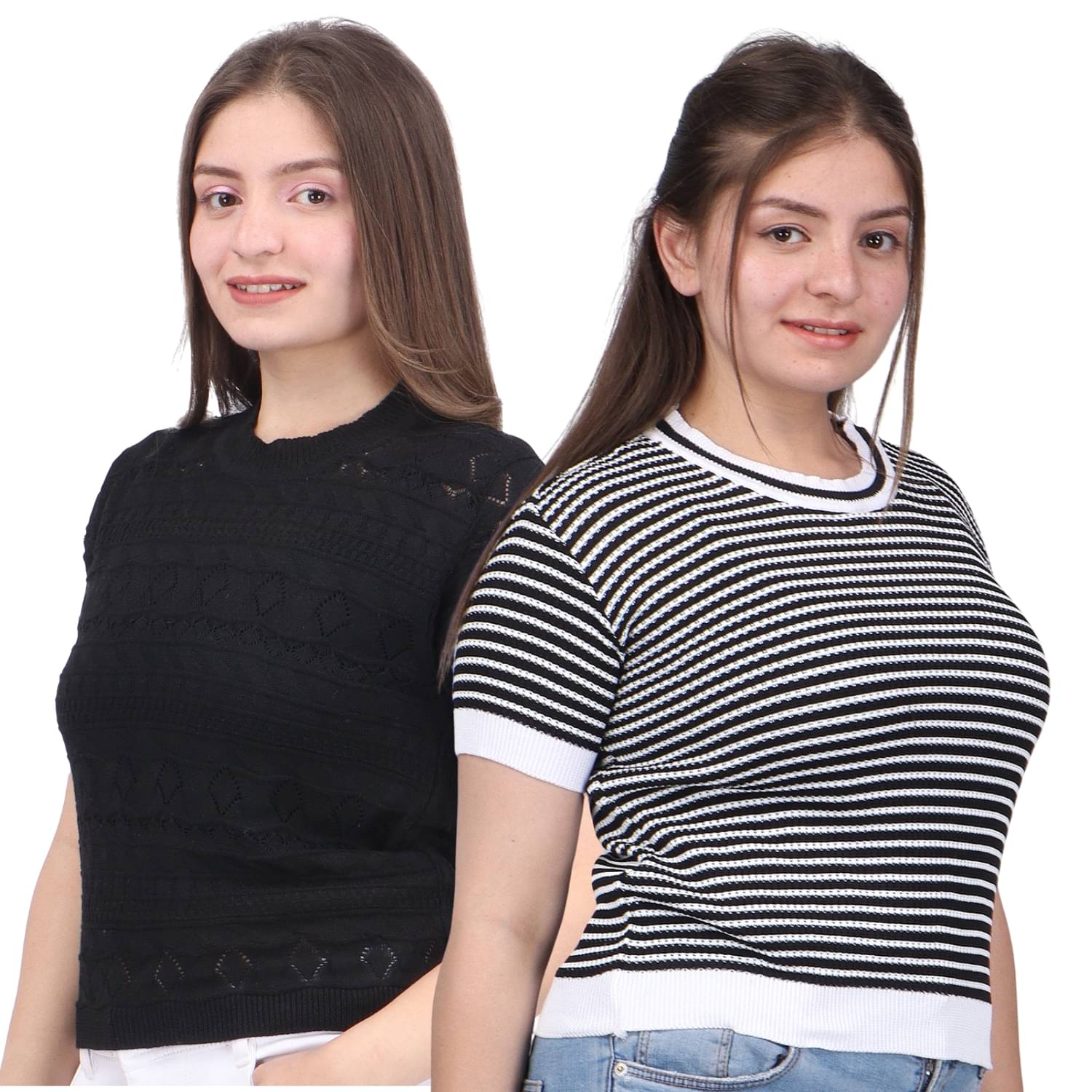 FEVERFEW Women's Cotton Regular Top ( Black ) FEVERFEW Women's Cotton Regular Top ( Black )