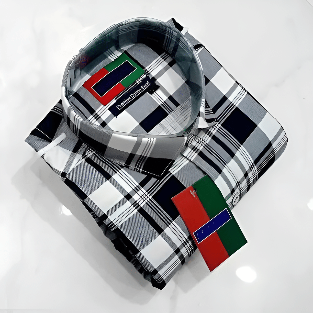     			GENERIC 0 Cotton Blend Regular Fit Checks Full Sleeves Men's Casual Shirt - Black ( Pack of 1 )