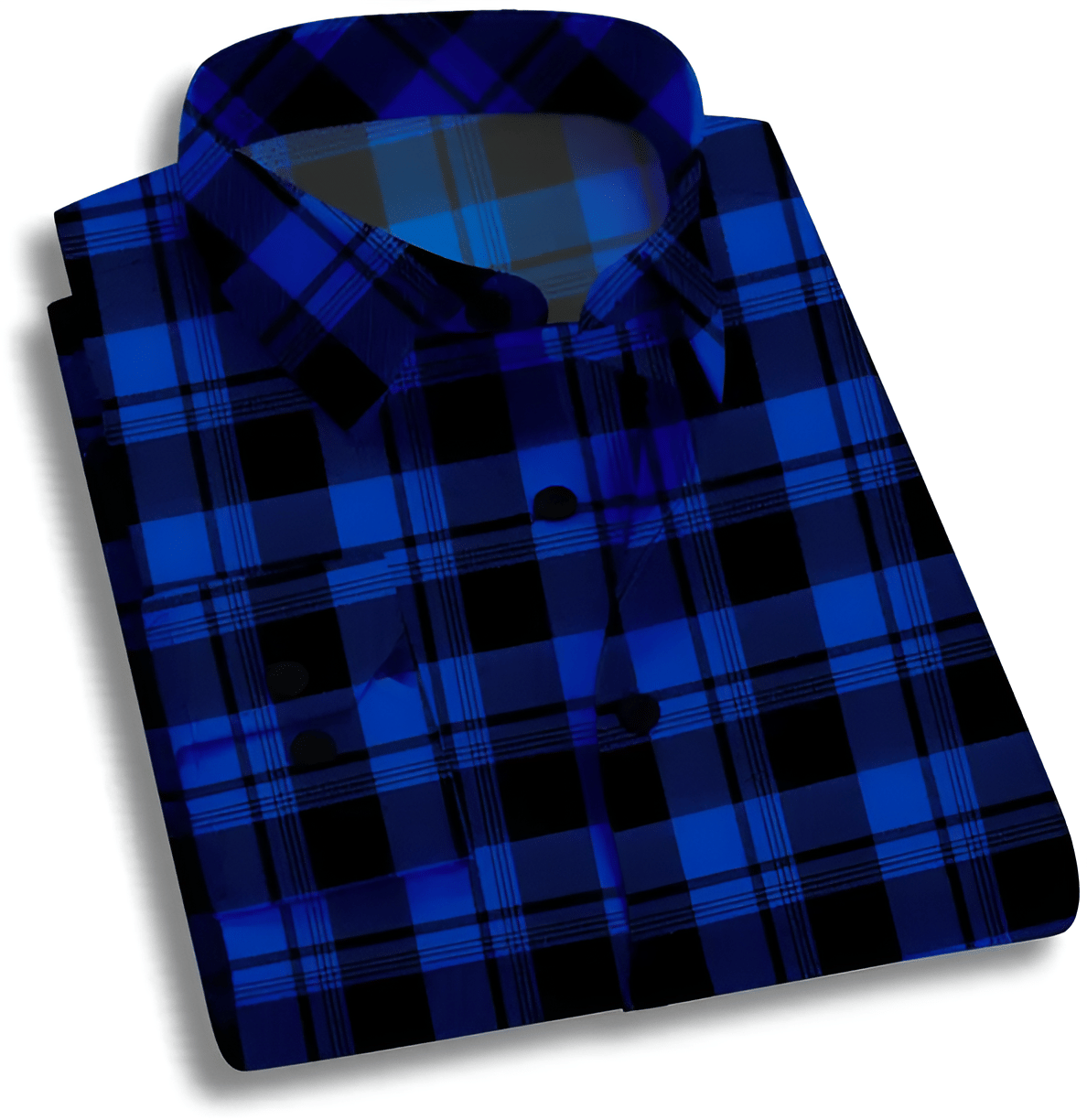     			GENERIC 0 Cotton Blend Regular Fit Checks Full Sleeves Men's Casual Shirt - Blue ( Pack of 1 )