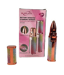 GMPex 2-in-1 Eyebrow Trimmer for Women - Hair Remover - Face, Upper Lips BL1 Multicolor Cordless Eyebrow Trimmer With 45 minutes Runtime