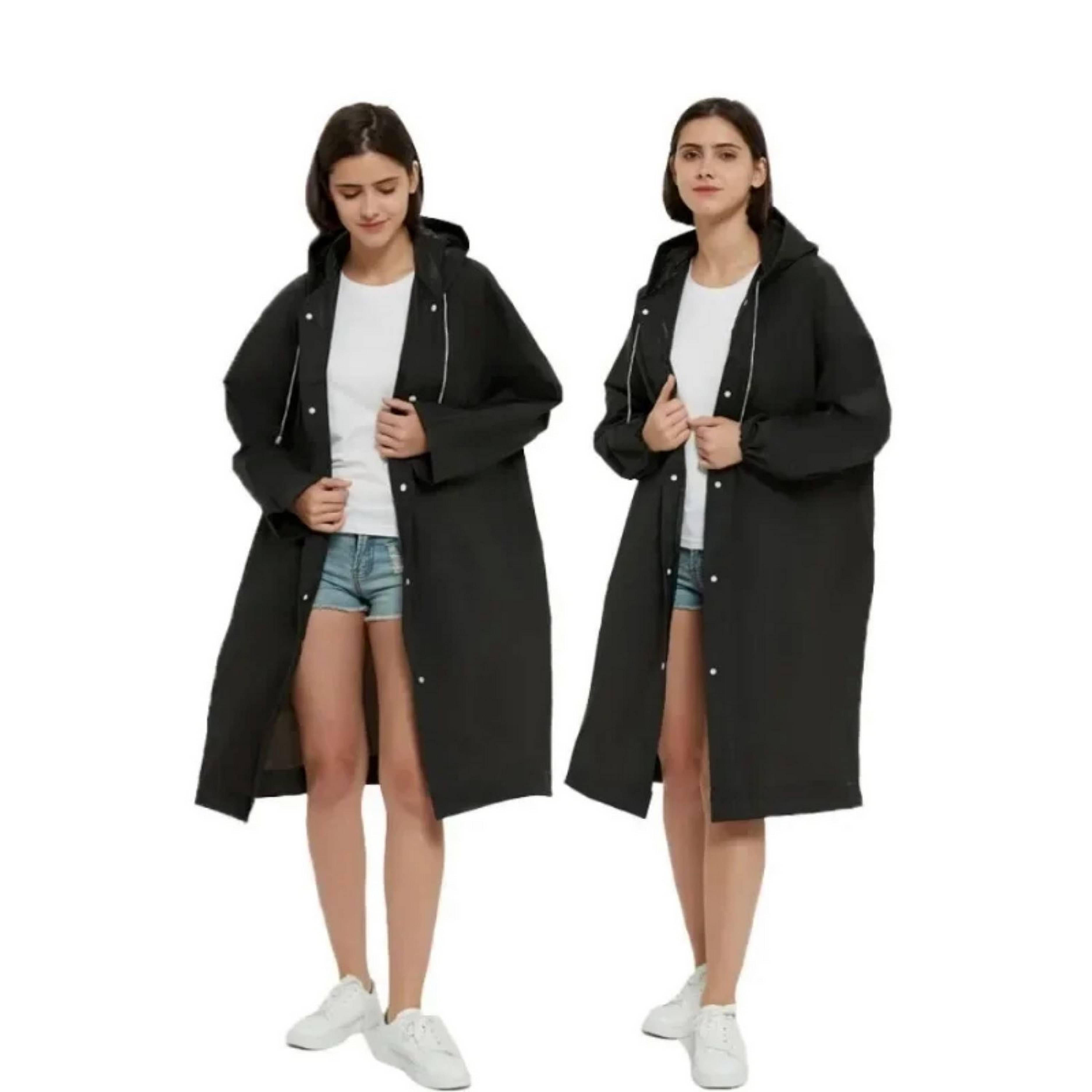 Infispace Waterproof Nylon Long Raincoat - Black Infispace Waterproof Nylon Long Raincoat - Black