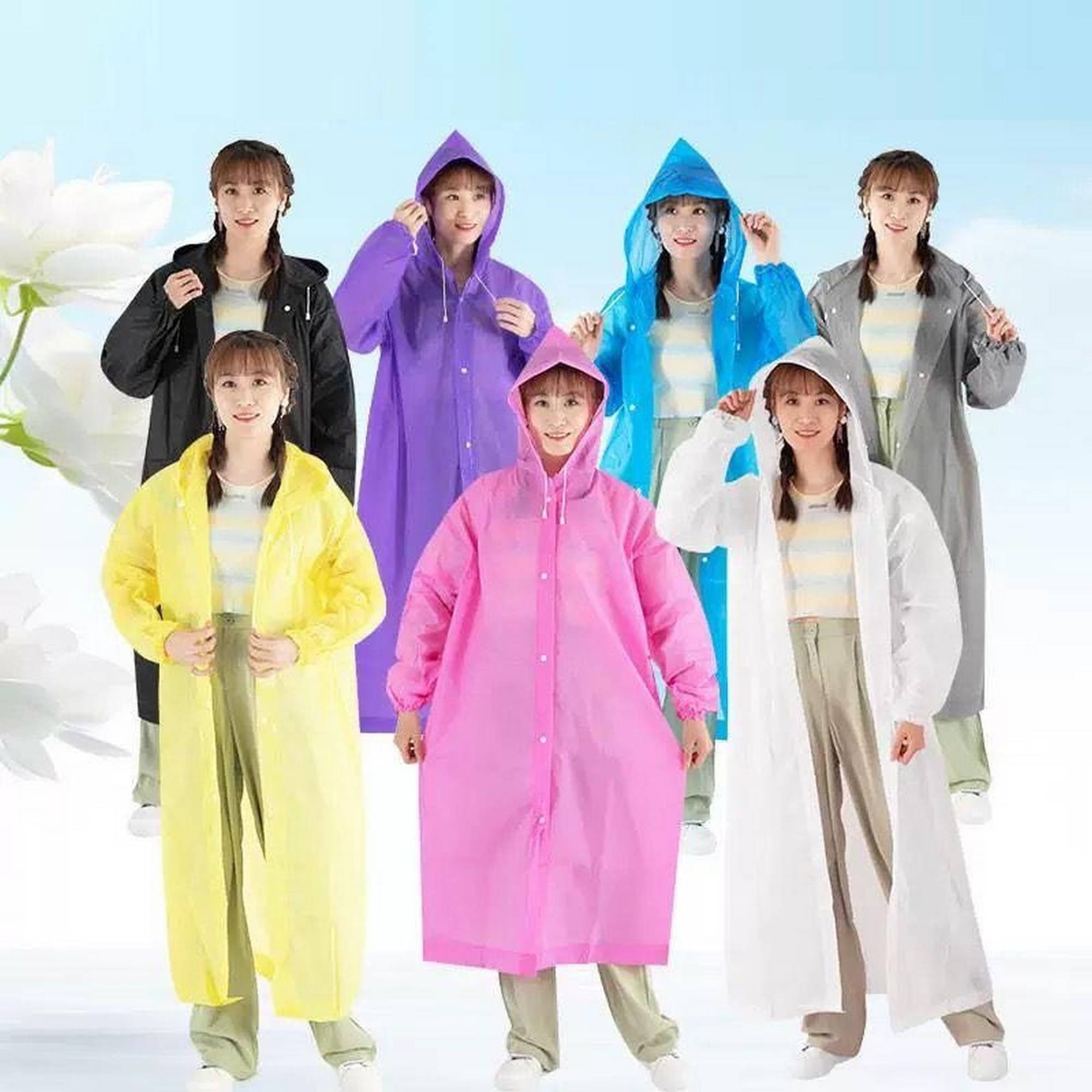 Infispace Waterproof Nylon Long Raincoat - Yellow Infispace Waterproof Nylon Long Raincoat - Yellow