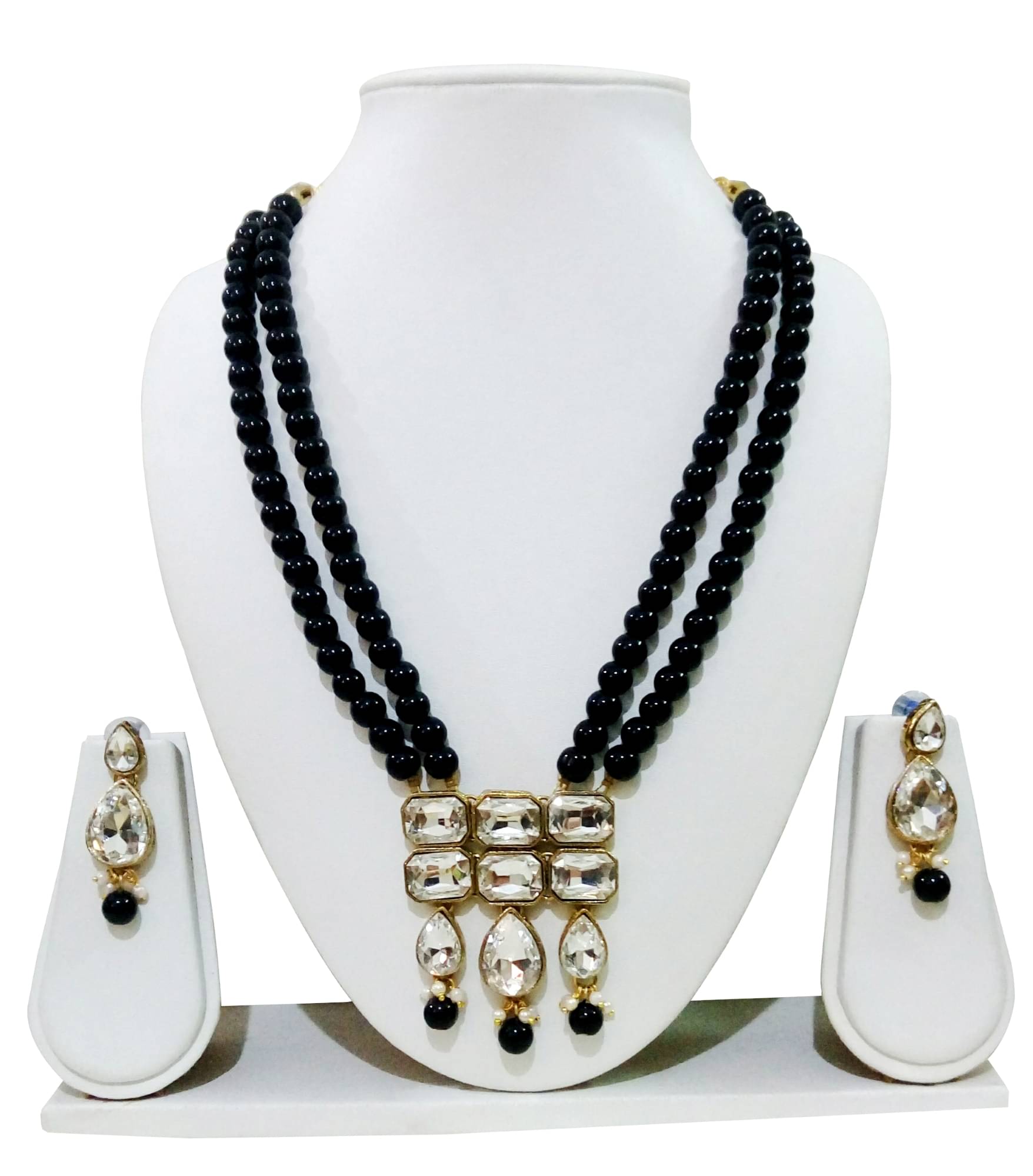     			JN HANDICEAFT Black Alloy Necklace Set ( Pack of 1 )