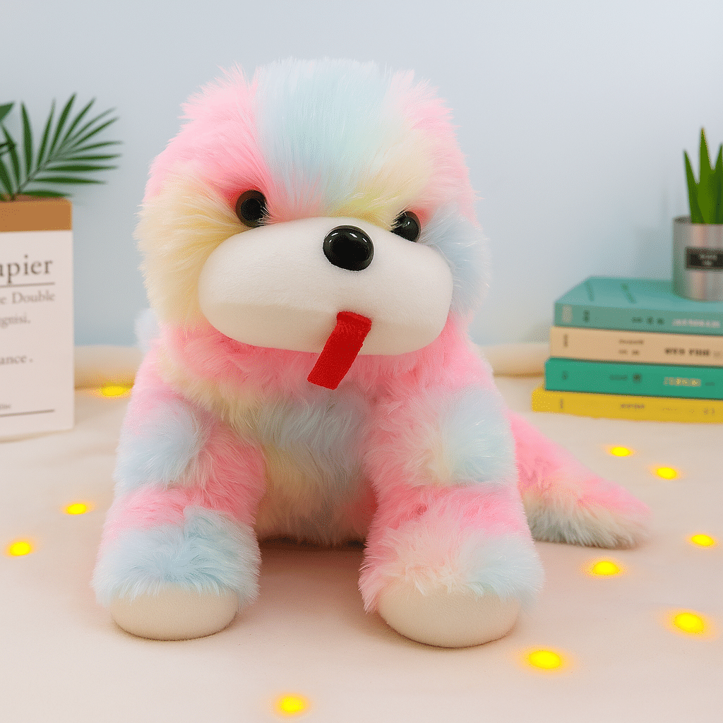     			Kalra Magic Play & Gifting for Toy Soft Snuggly Super Plush Dog Baby Colorful Ages All Safe Rainbow Stuffed Cute Children Hug Quality Premium Plushie Puppy Furry Pastel Toddlers Babies Gift  Pack 1