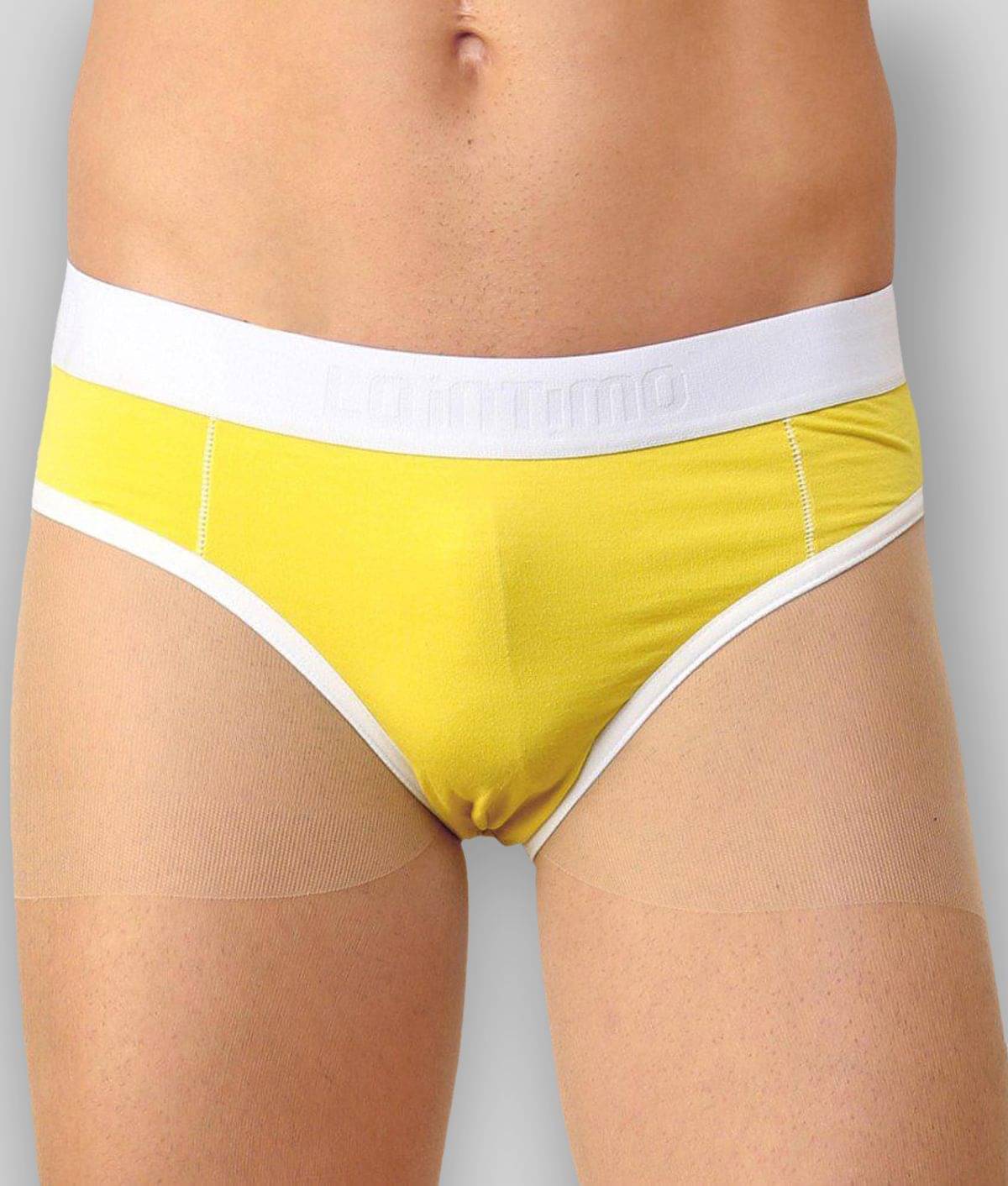 La Intimo Pack of 1 Cotton Blend Briefs For Men's ( Yellow ) La Intimo Pack of 1 Cotton Blend Briefs For Men's ( Yellow )