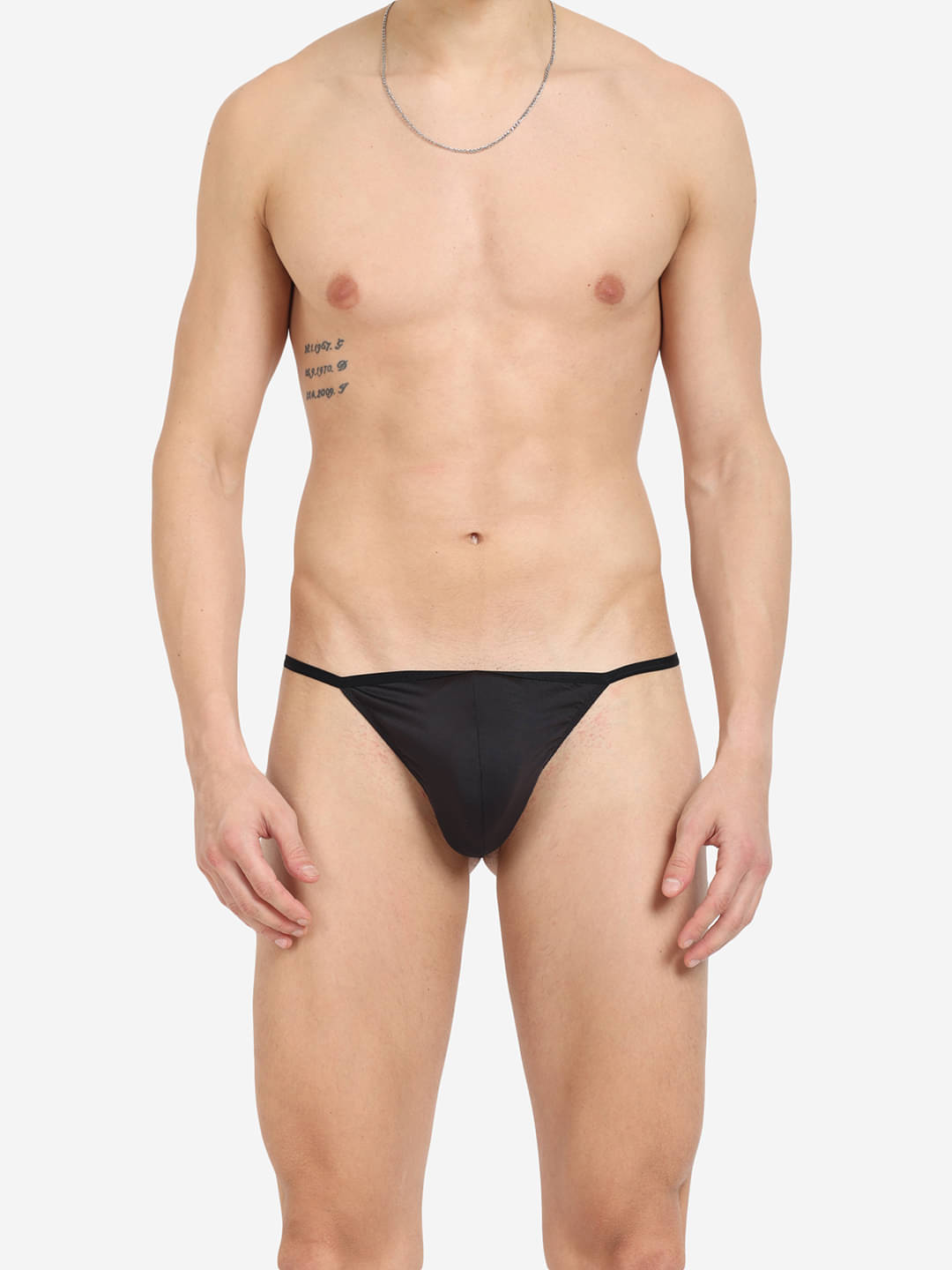     			La Intimo Pack of 1 Polyester G-String For Men's ( Black )