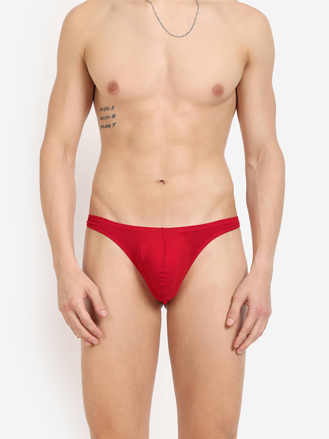     			La Intimo Pack of 1 Cotton Blend Thongs For Men's ( Red )
