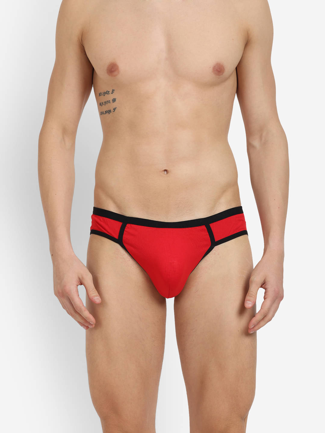     			La Intimo Pack of 1 Cotton Blend Briefs For Men's ( Red )