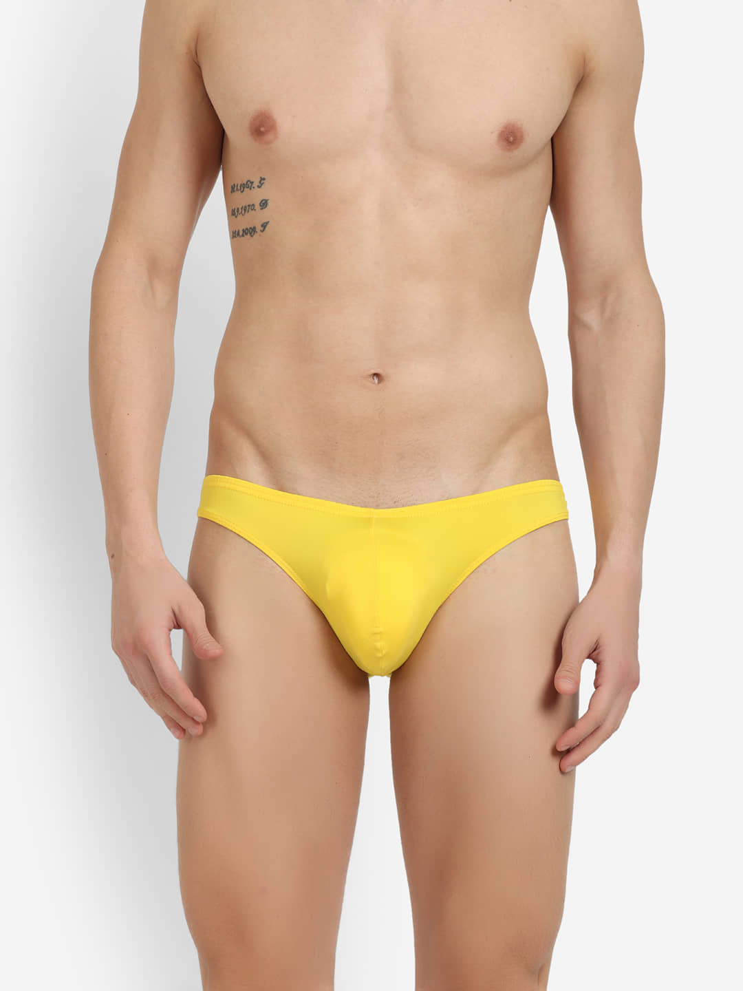 La Intimo Pack of 1 Polyester Briefs For Men's ( Yellow )