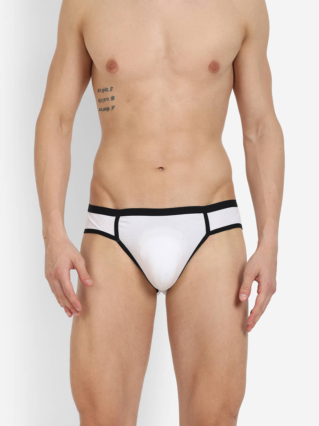 La Intimo Pack of 1 Cotton Blend Briefs For Men's ( White )