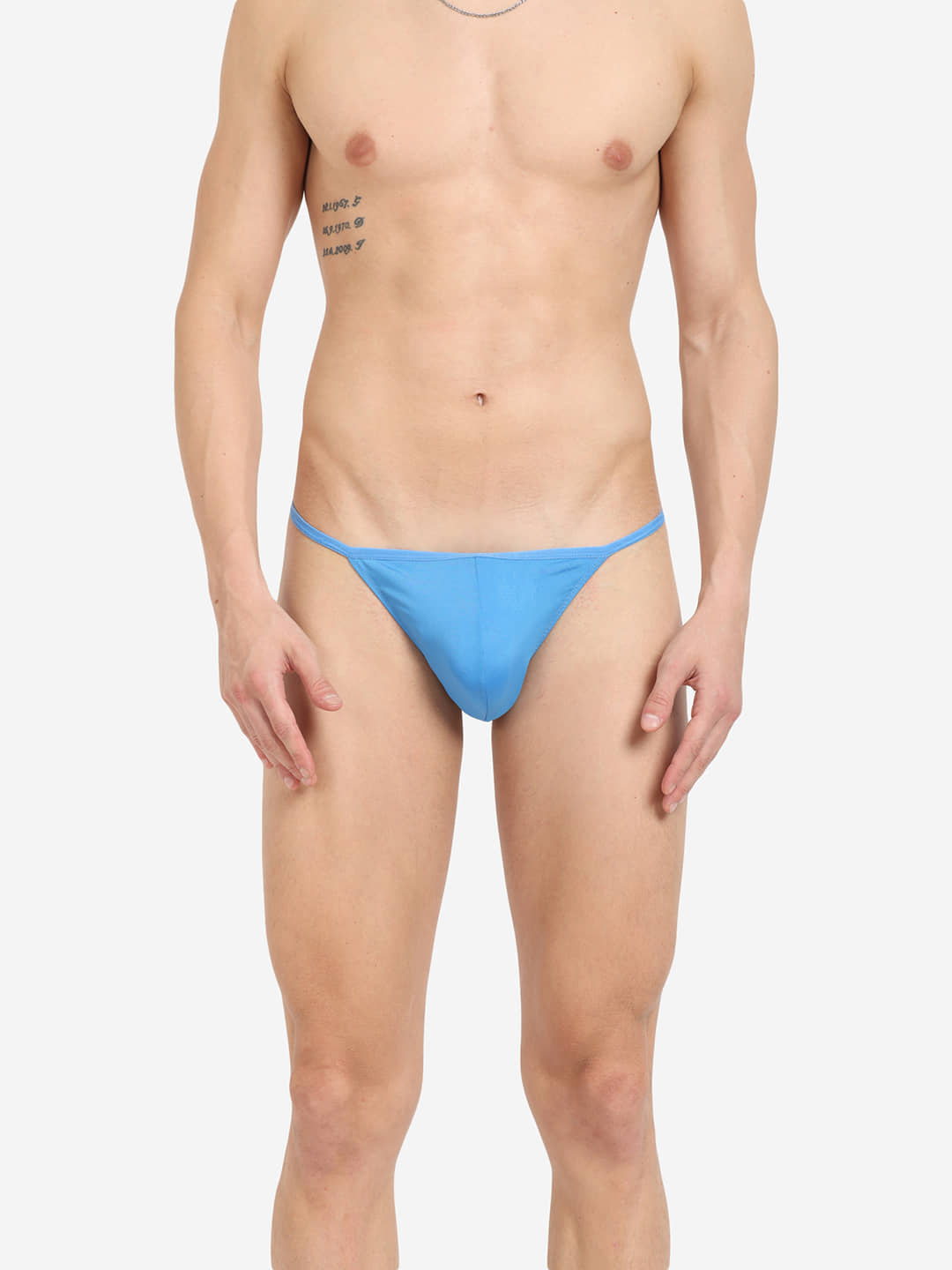 La Intimo Pack of 1 Polyester G-String For Men's ( Blue )