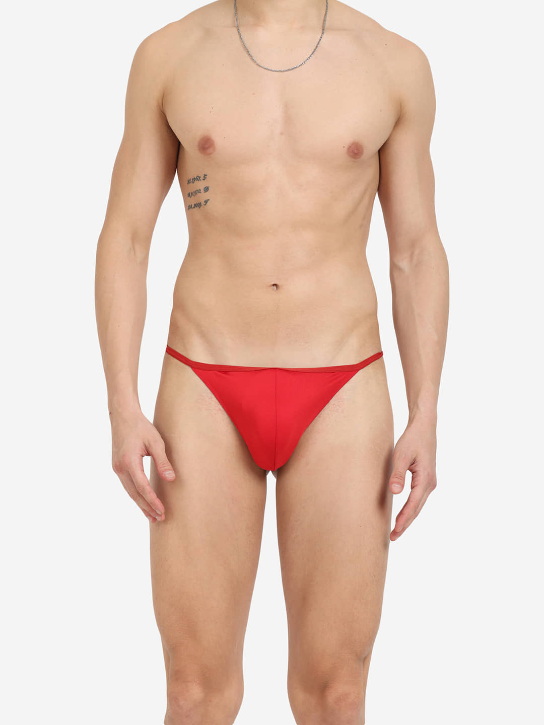 La Intimo Pack of 1 Polyester G-String For Men's ( Red )