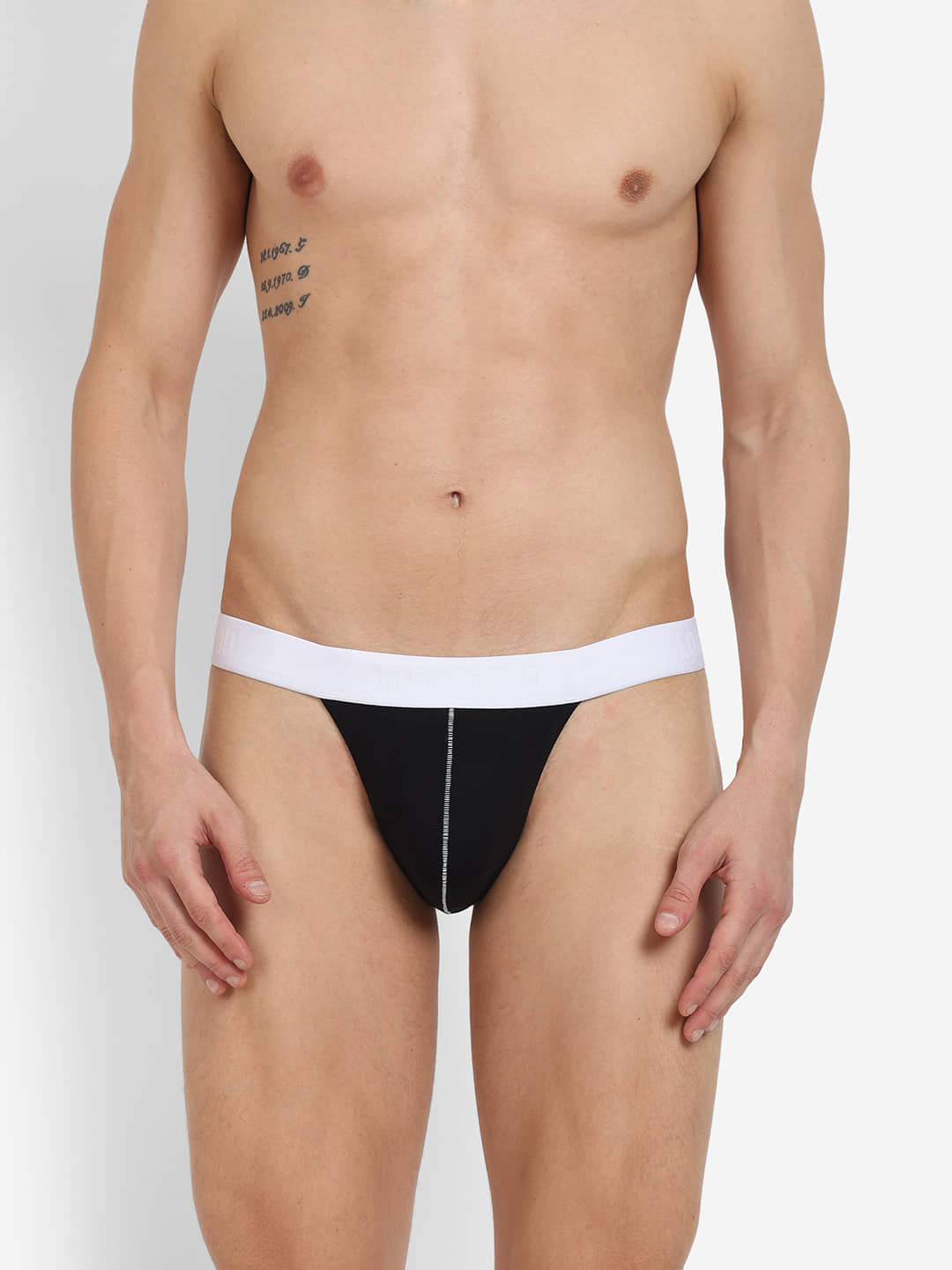 La Intimo Pack of 1 Cotton Blend Briefs For Men's ( Black )