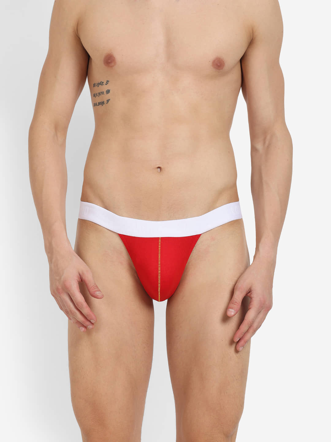 La Intimo Pack of 1 Cotton Blend Briefs For Men's ( Red )