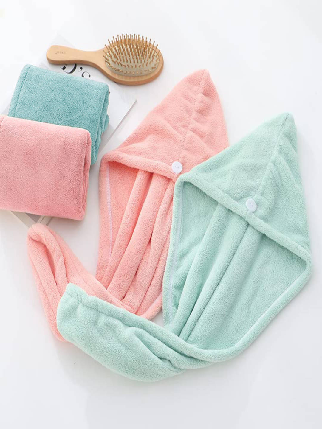Midastra Multicolor Hair Towel Wrap ( Pack of 2 ) Midastra Multicolor Hair Towel Wrap ( Pack of 2 )