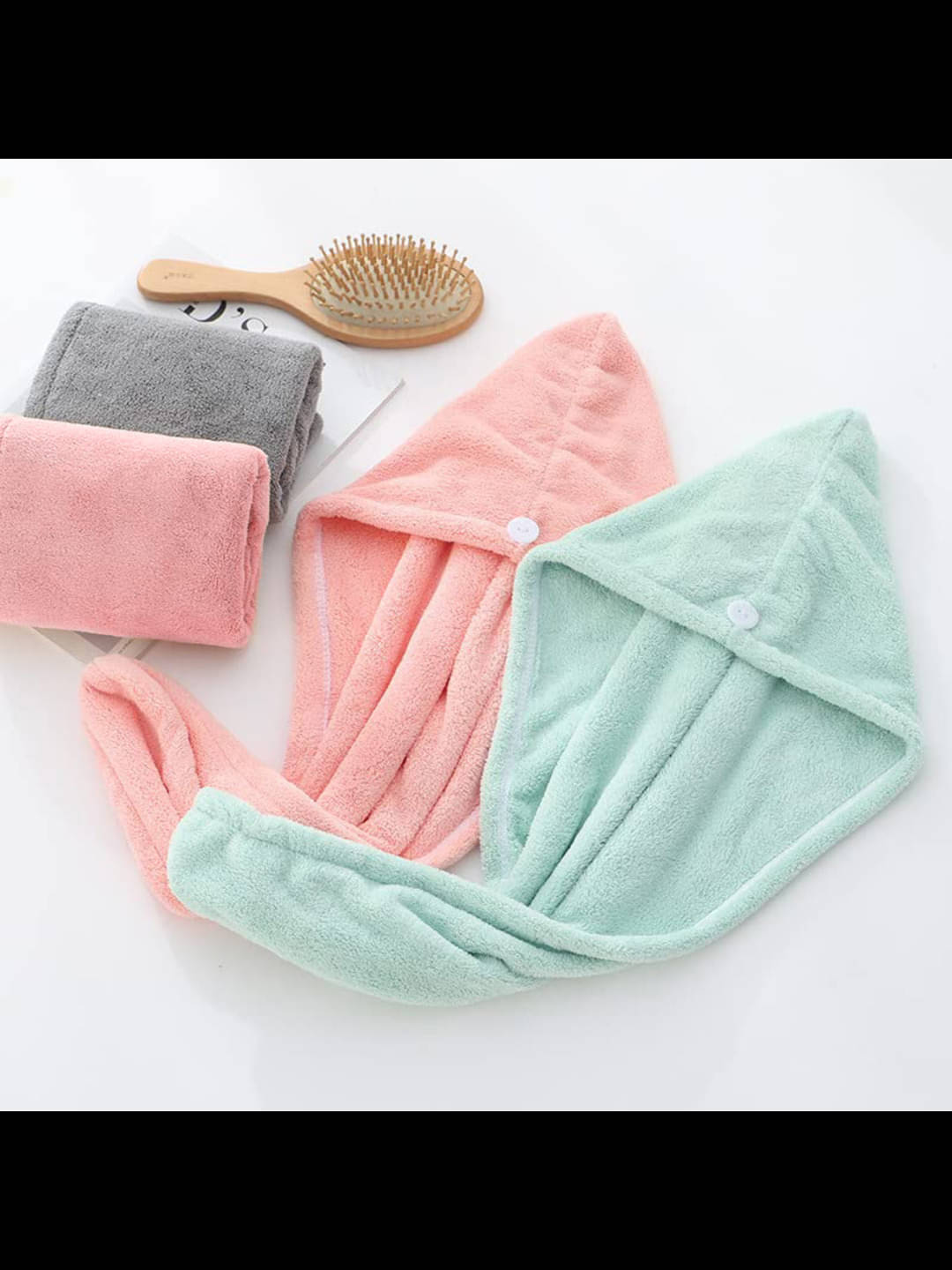     			Midastra Multicolor Hair Towel Wrap ( Pack of 2 )