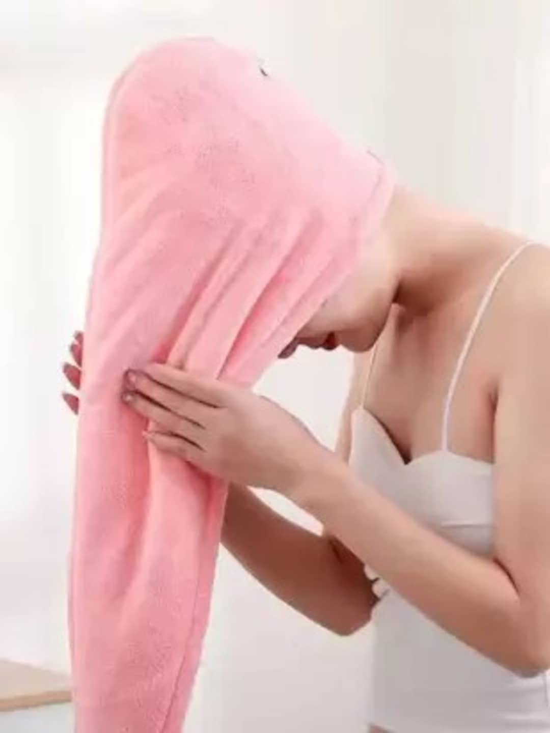 Midastra Pink Hair Towel Wrap ( Pack of 1 )