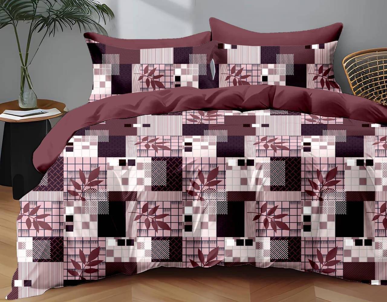 NeLeo Poly Cotton 1 Double Queen Bedsheet with 2 Pillow Covers ( Multicolor ) NeLeo Poly Cotton 1 Double Queen Bedsheet with 2 Pillow Covers ( Multicolor )