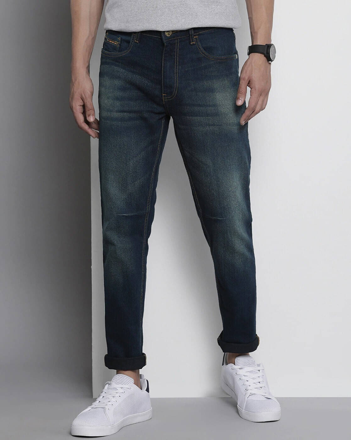 POMPOUS Regular Fit Clean Look Men's Jeans - Blue ( Pack of 1 ) POMPOUS Regular Fit Clean Look Men's Jeans - Blue ( Pack of 1 )