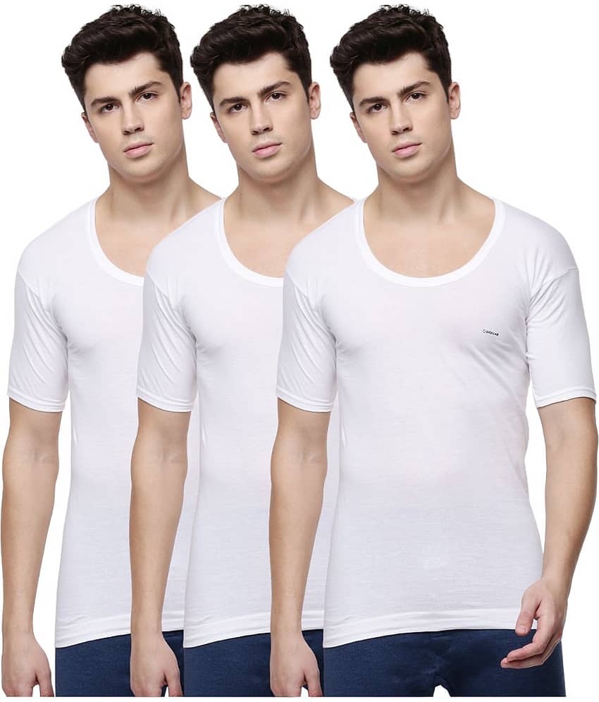 Pack of 3 Dollar White Cotton Men's Vest - Nightwear & Loungewear | Buy online on ZillyBuy