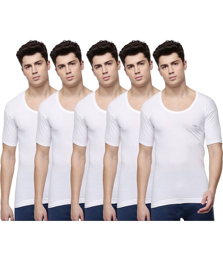 Pack of 5 Dollar White Cotton Men's Vest - Nightwear & Loungewear | Buy online on ZillyBuy