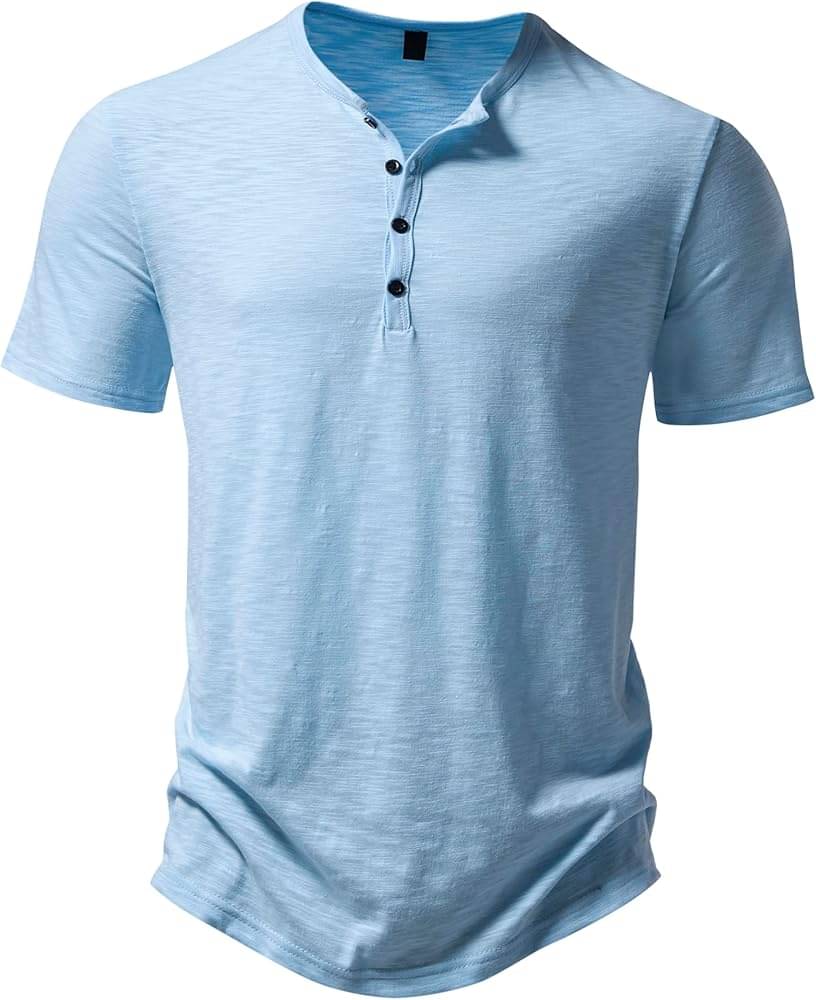     			Pink Angel Men 100% Cotton Slim Fit Solid T-Shirt ( Sky Blue )