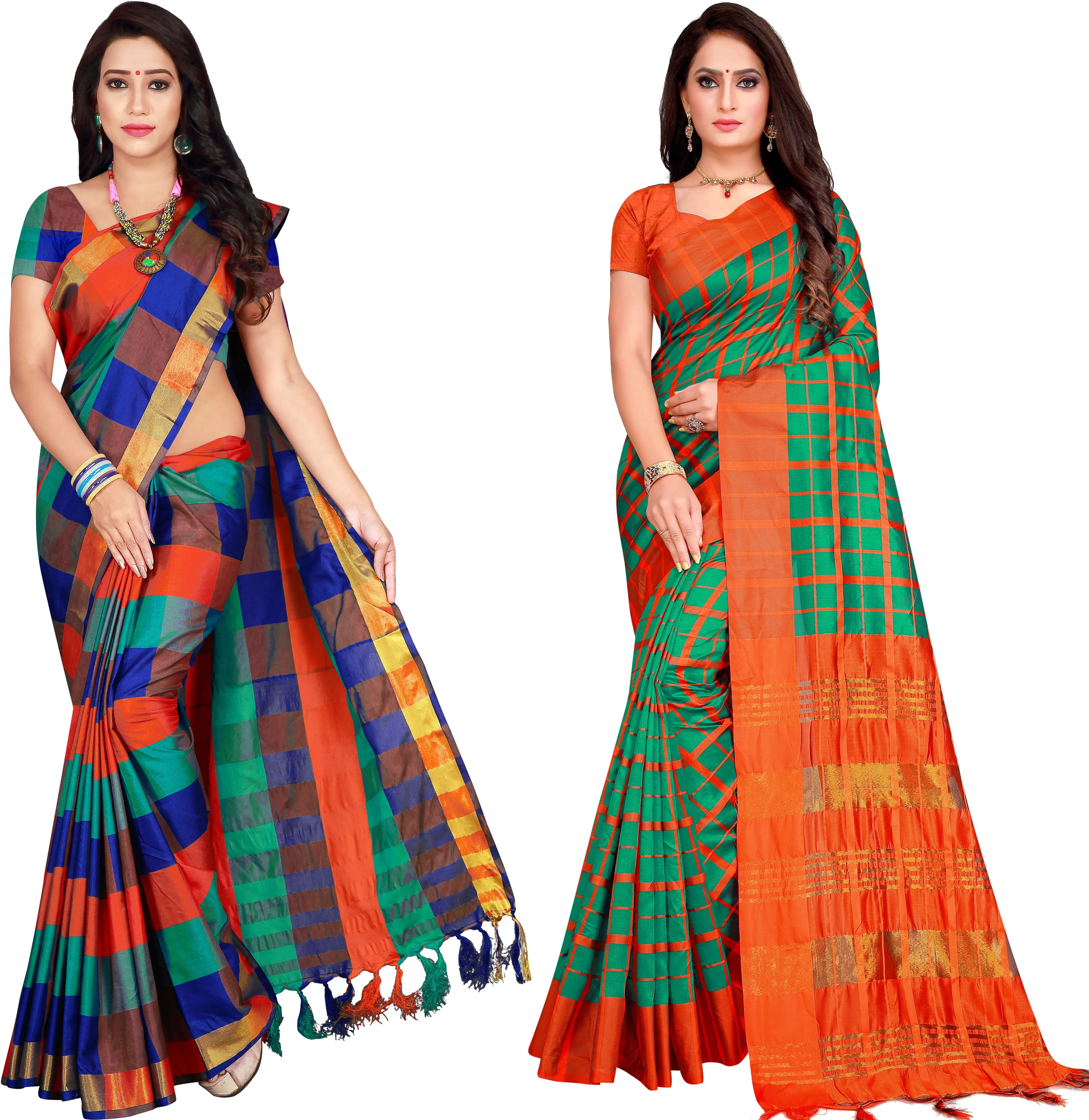     			Priyansh Creation Cotton Silk Printed Saree With Unstitched Blouse Piece ( Multicolor )