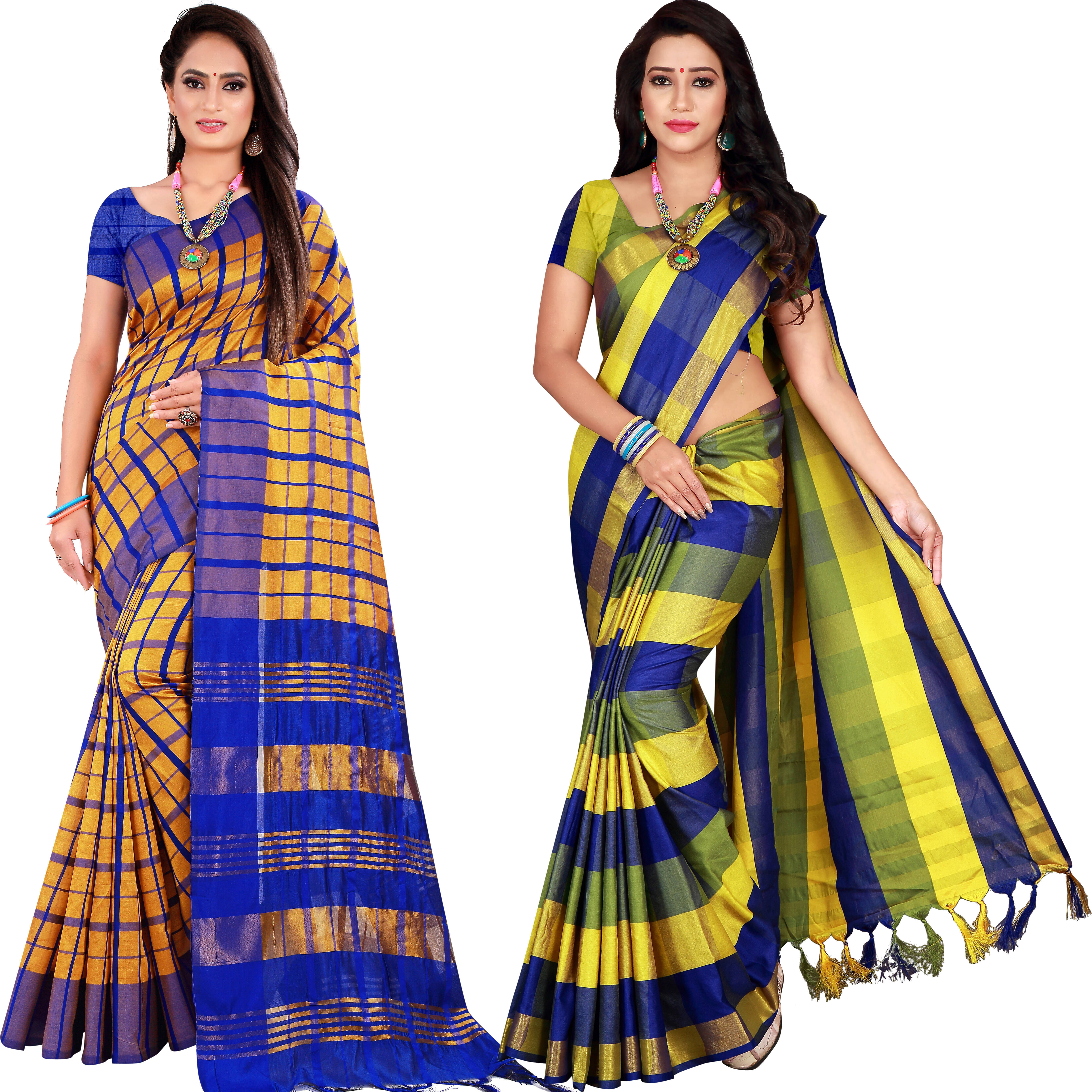     			Priyansh Creation Cotton Silk Printed Saree With Unstitched Blouse Piece ( Multicolor )