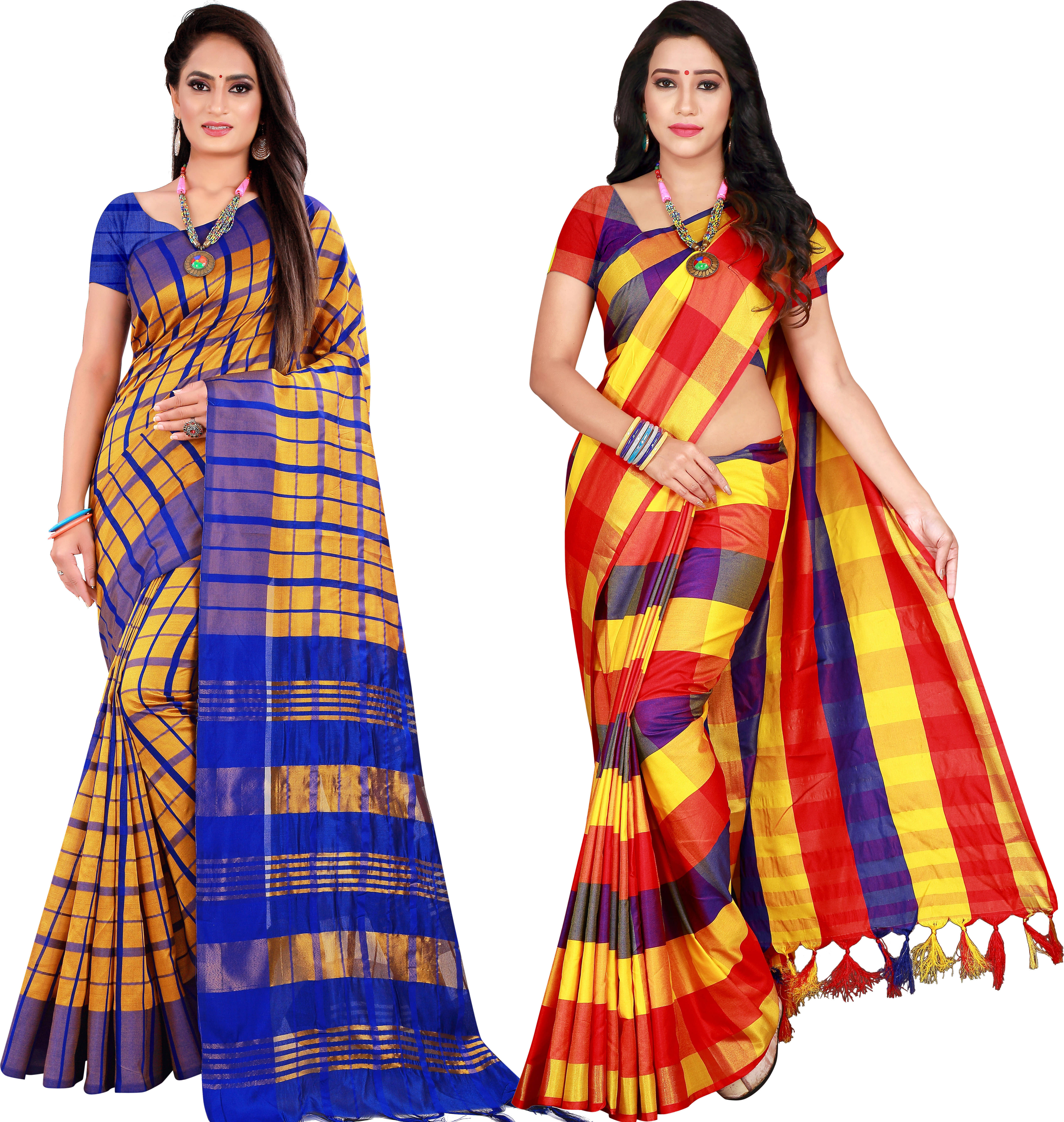     			Priyansh Creation Cotton Silk Printed Saree With Unstitched Blouse Piece ( Multicolor )