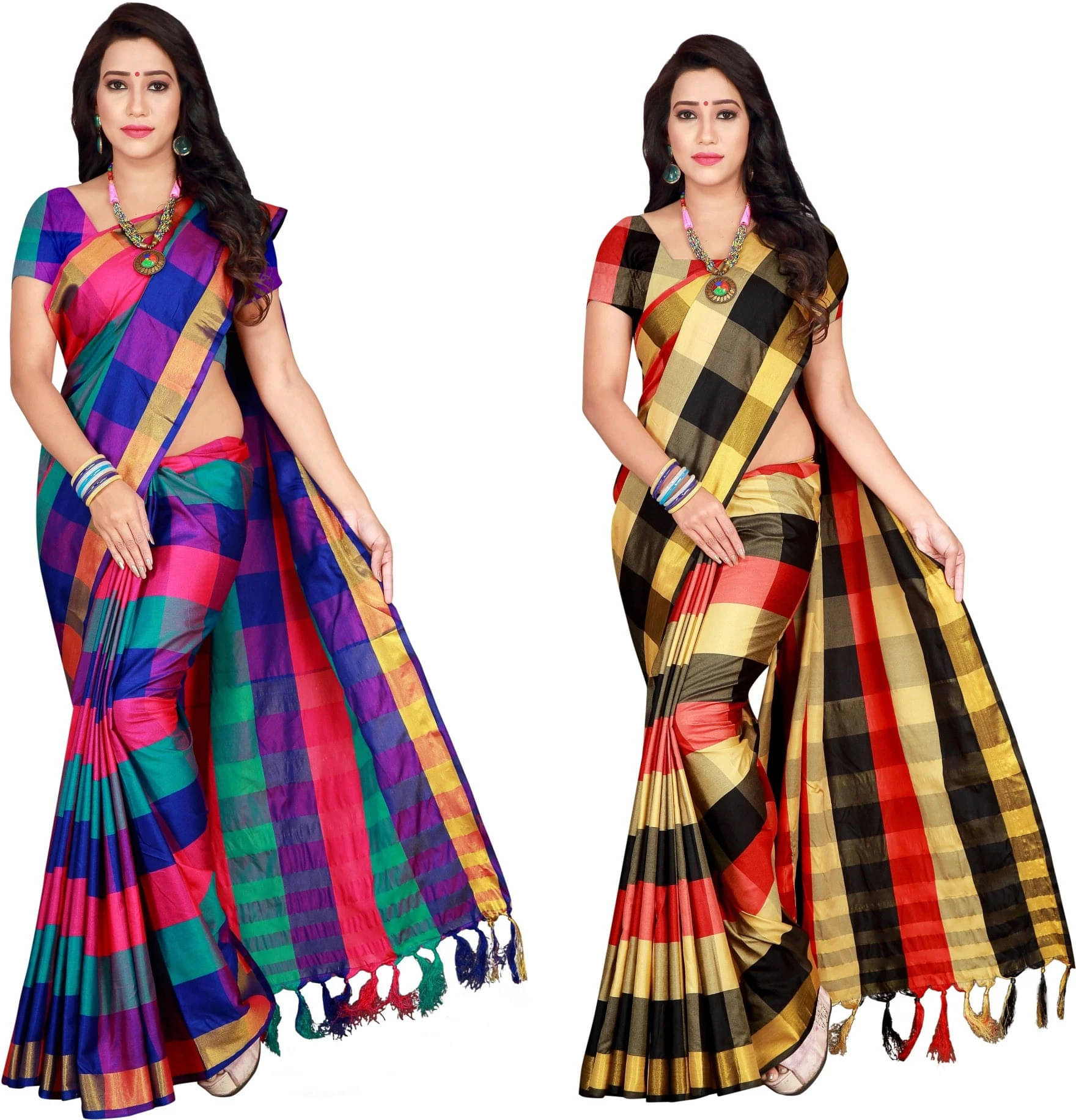     			Priyansh Creation Cotton Silk Printed Saree With Unstitched Blouse Piece ( Cream )