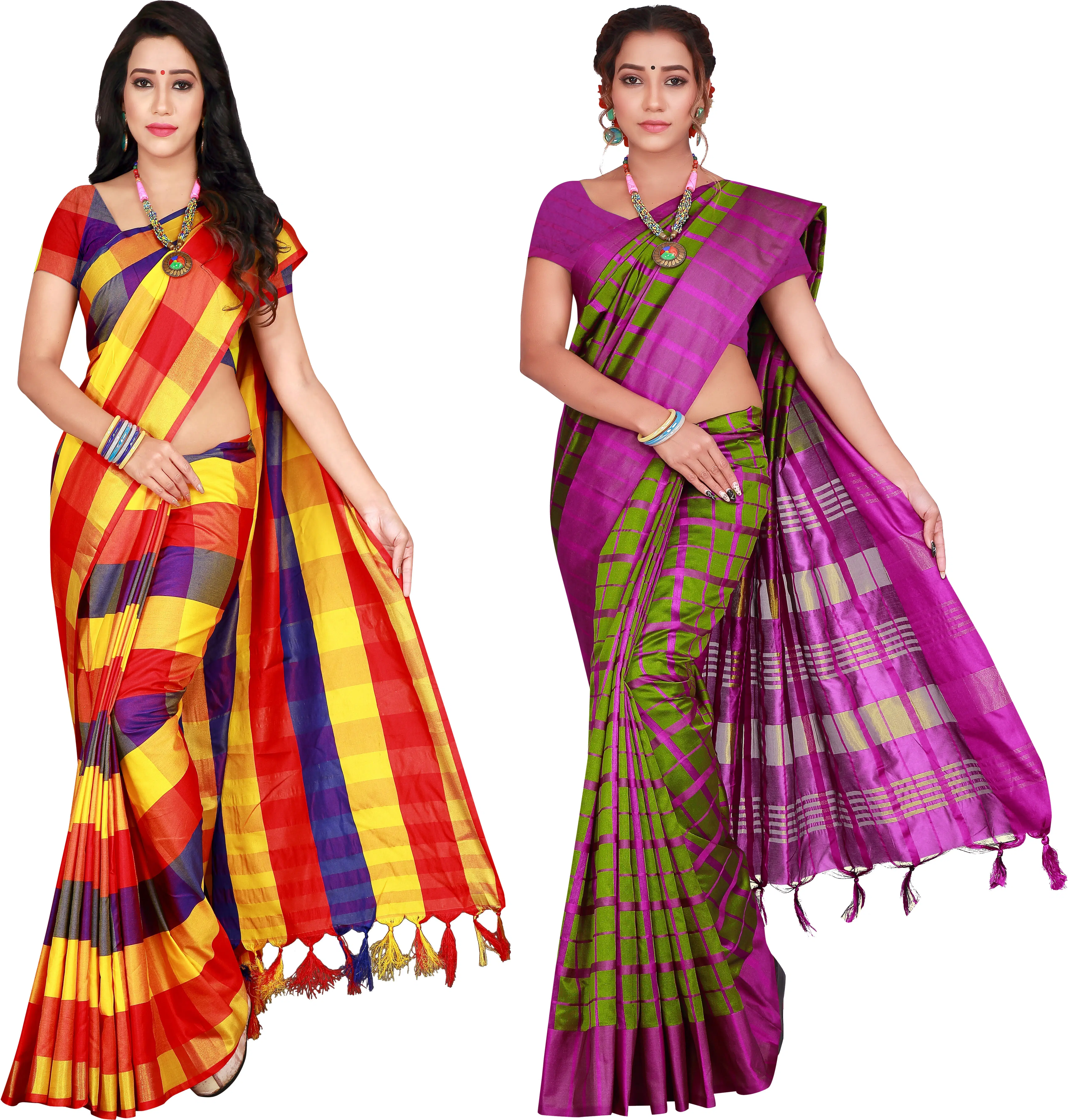     			Priyansh Creation Cotton Silk Printed Saree With Unstitched Blouse Piece ( Multicolor )