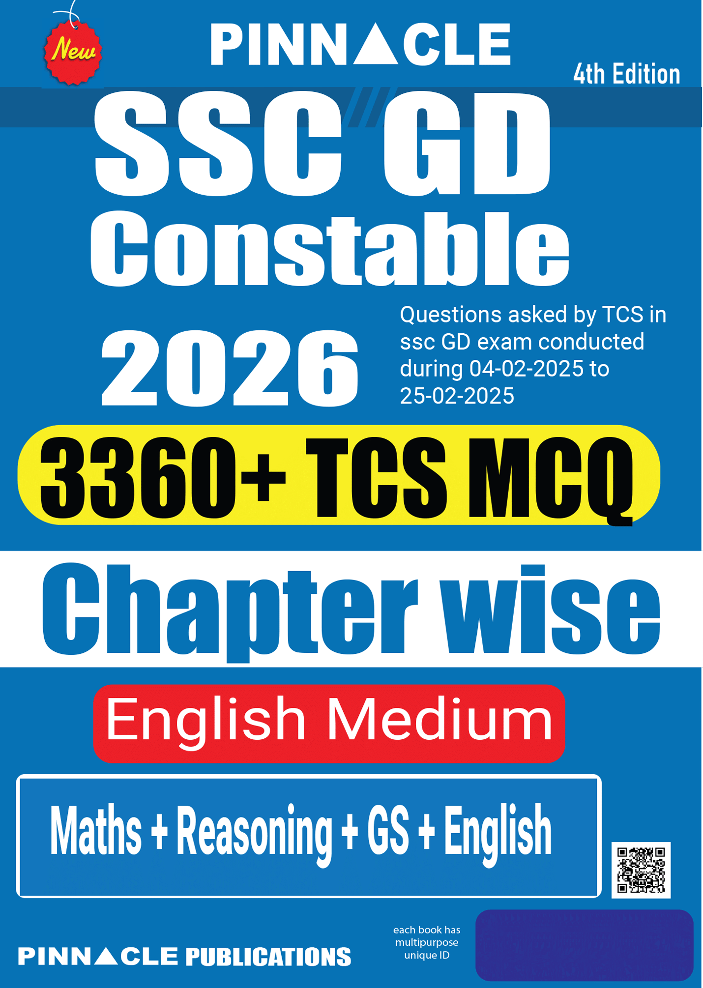 SSC GD Constable 2026 Book | 3360+ Chapter-wise MCQ (TCS Asked) | Feb 2025 Exam Solved Papers | English Medium | Latest 4th Edition SSC GD Constable 2026 Book | 3360+ Chapter-wise MCQ (TCS Asked) | Feb 2025 Exam Solved Papers | English Medium | Latest 4th Edition