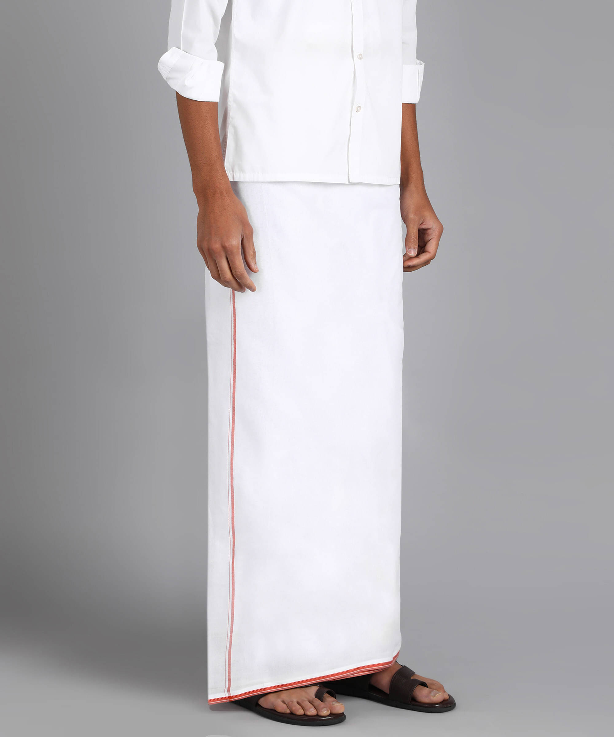     			Sac shree aparajeet creations Cotton Men's Dhoti White ( Pack of 1 )